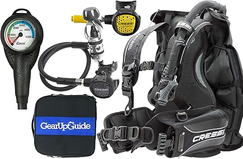 Cressi Patrol BCD Equipo de buceo con regulador compacto AC2, Octo compacto, Mini SPG PSI Gauge y bolsa reguladora GupG, S