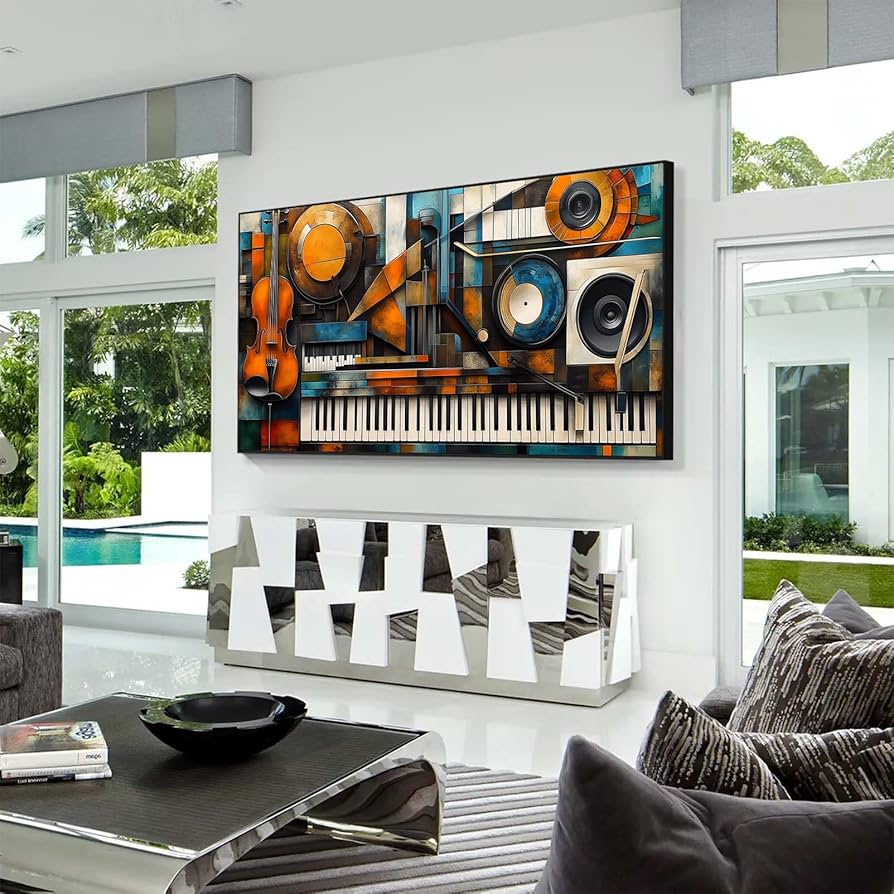 Amazon.com: Musical Instruments Abstract Canvas Painting
