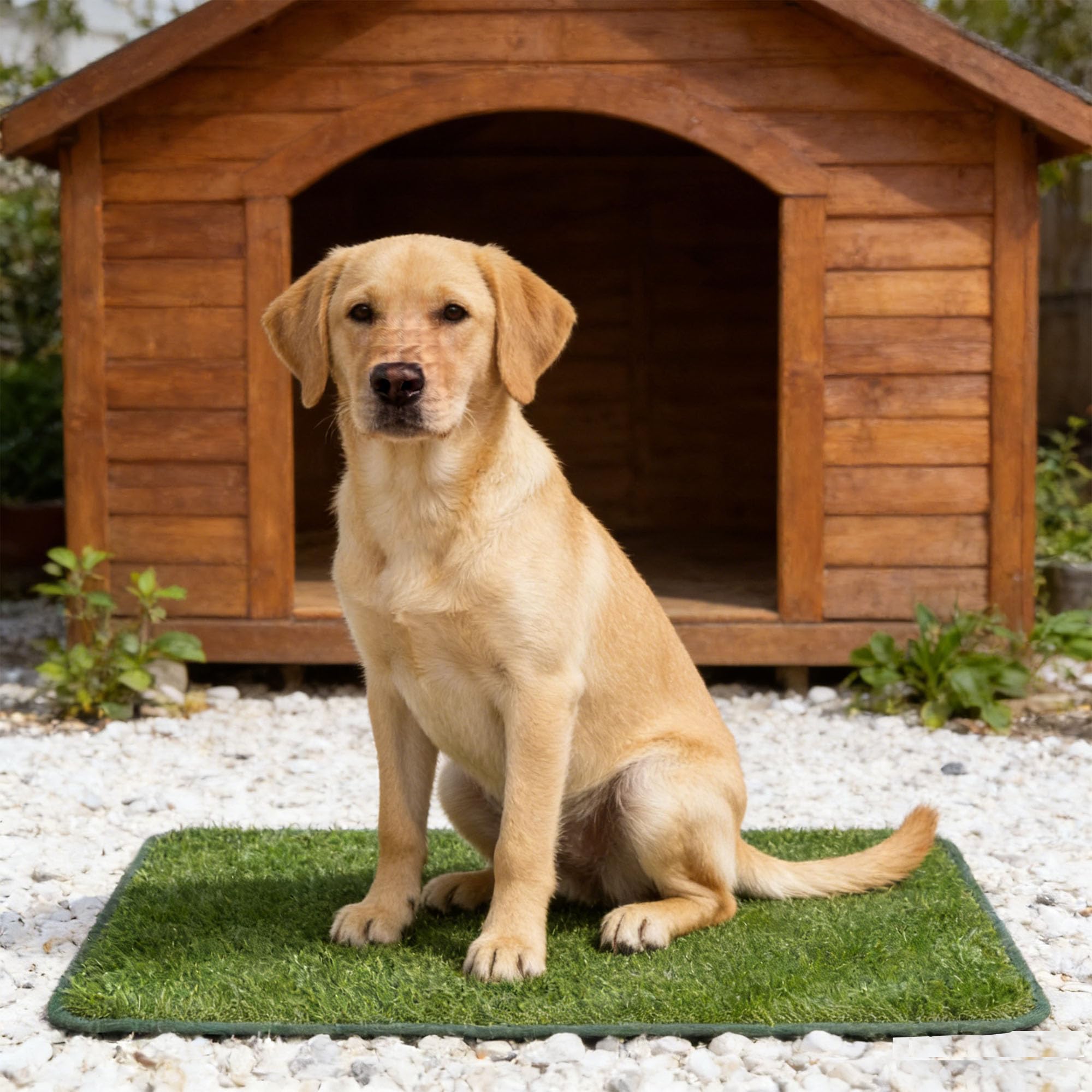 Tapis Chien Pipi, Toilette pour ChienM, pour Le Dressage des Chiots, apis en Gazon Artificiel, Pour l'intérieur et l'extérieur, Lavable et réutilisable, Décoration en gazon(46 X 71 CM)