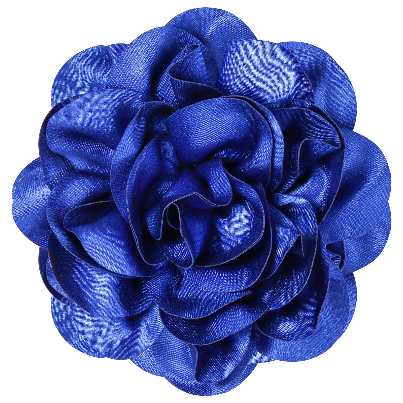 Big Flower Dainty Satin Fabric Rose Flower Brooches Large Rose Flowers Satin Lapel Brooches for Women Wedding Dinner Party Decoration 7.48 Inches