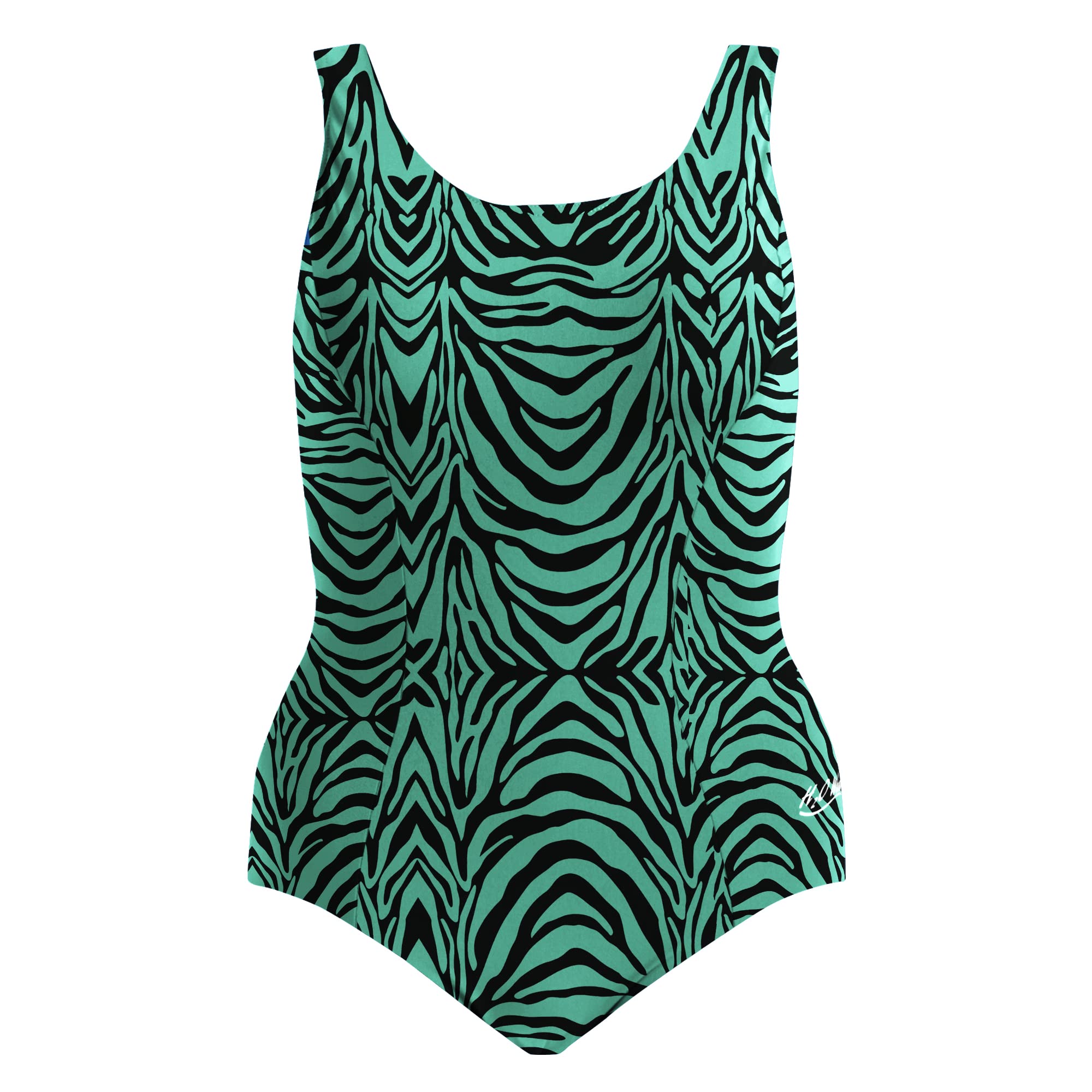 H2O Wear - Women's Chlorine Resistant Scoop Back Support Tank Swimsuit, Long Torso