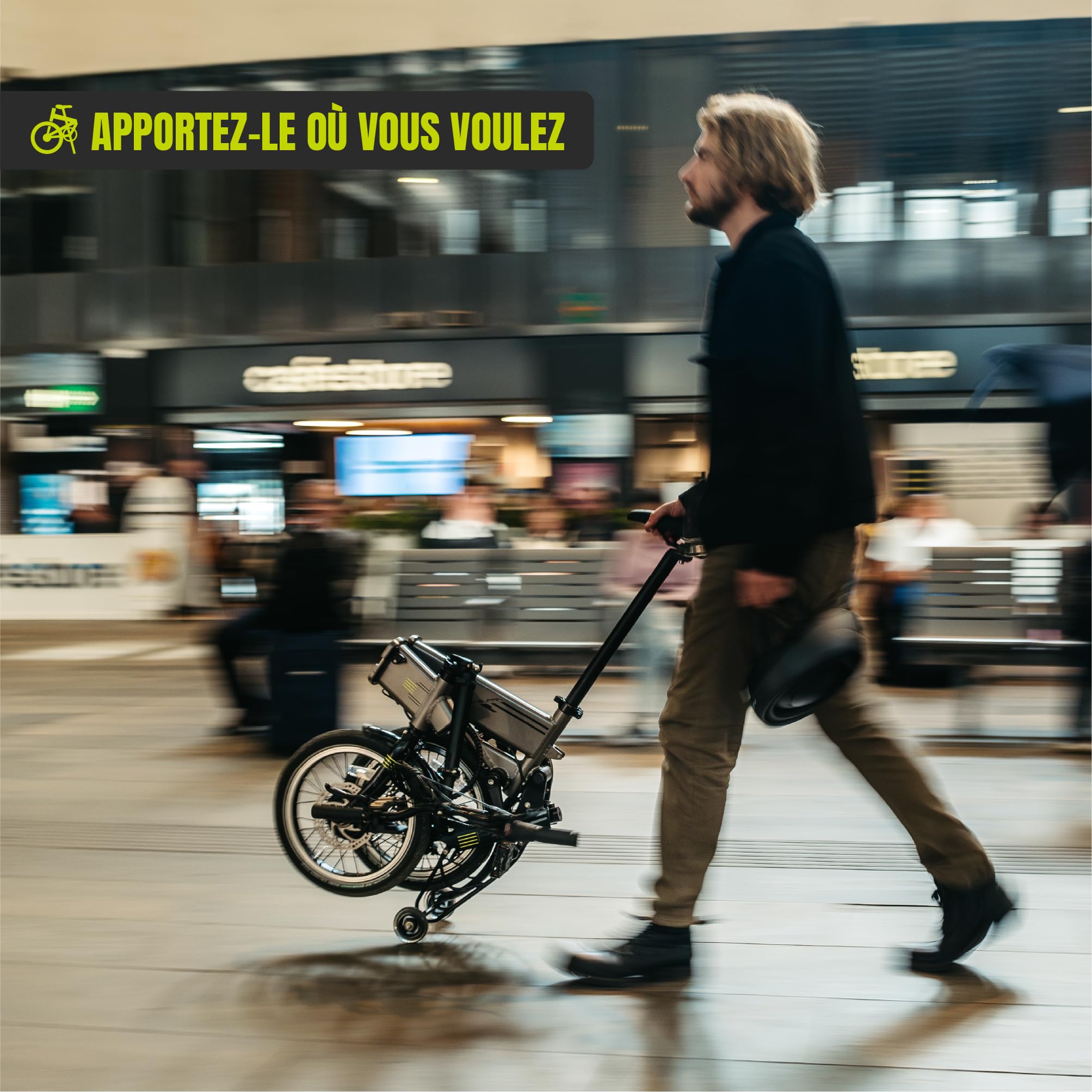 Flebi Supra 4.0+ Vélo Électrique Pliable 16" | Autonomie 100 km | Batterie Amovible 14Ah/504Wh | 7 Vitesses | E-Bike Urbain Unisexe Compact et Léger Femme/Homme