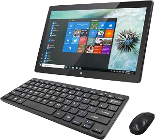 IVIEW All in One Computer IPS 1920 x 1080 Touch Screen, Intel Celeron, 4GB RAM (Expandable Notebook Drive), WiFi 2.4GHz, Front Camera, Wireless Keyboard & Mouse (1780AIO Win 10 PRO 64GB)