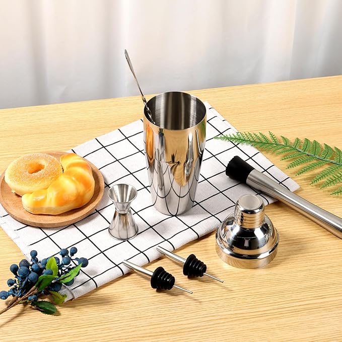 Set de Coctelera de 6 Piezas, Kit de Bartender, Acero Inoxidable miniatura 2