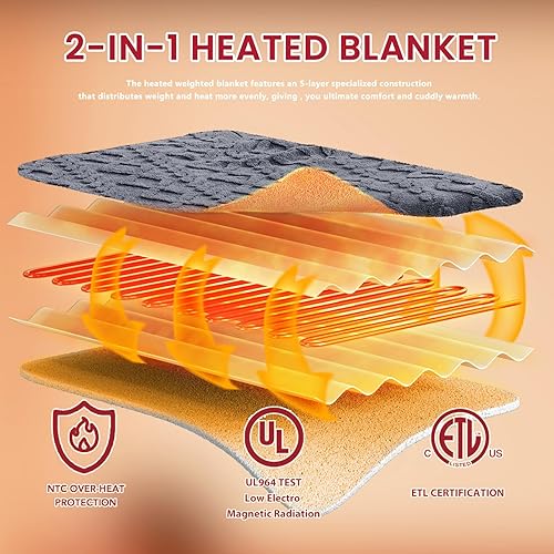 Miniatura 5 de Heated Electric Blanket Queen Size-84"x90" Heating Blanket with 10 Heating Levels & 5 Time Settings Over-Heat Protection,Winter Warmer for Adults