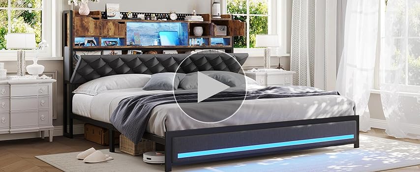 【在庫SALE】BiS 掲載ページ（約A3サイズ）#6833 Kumasinova Elegant Chenille Upholstered Bed Frame with