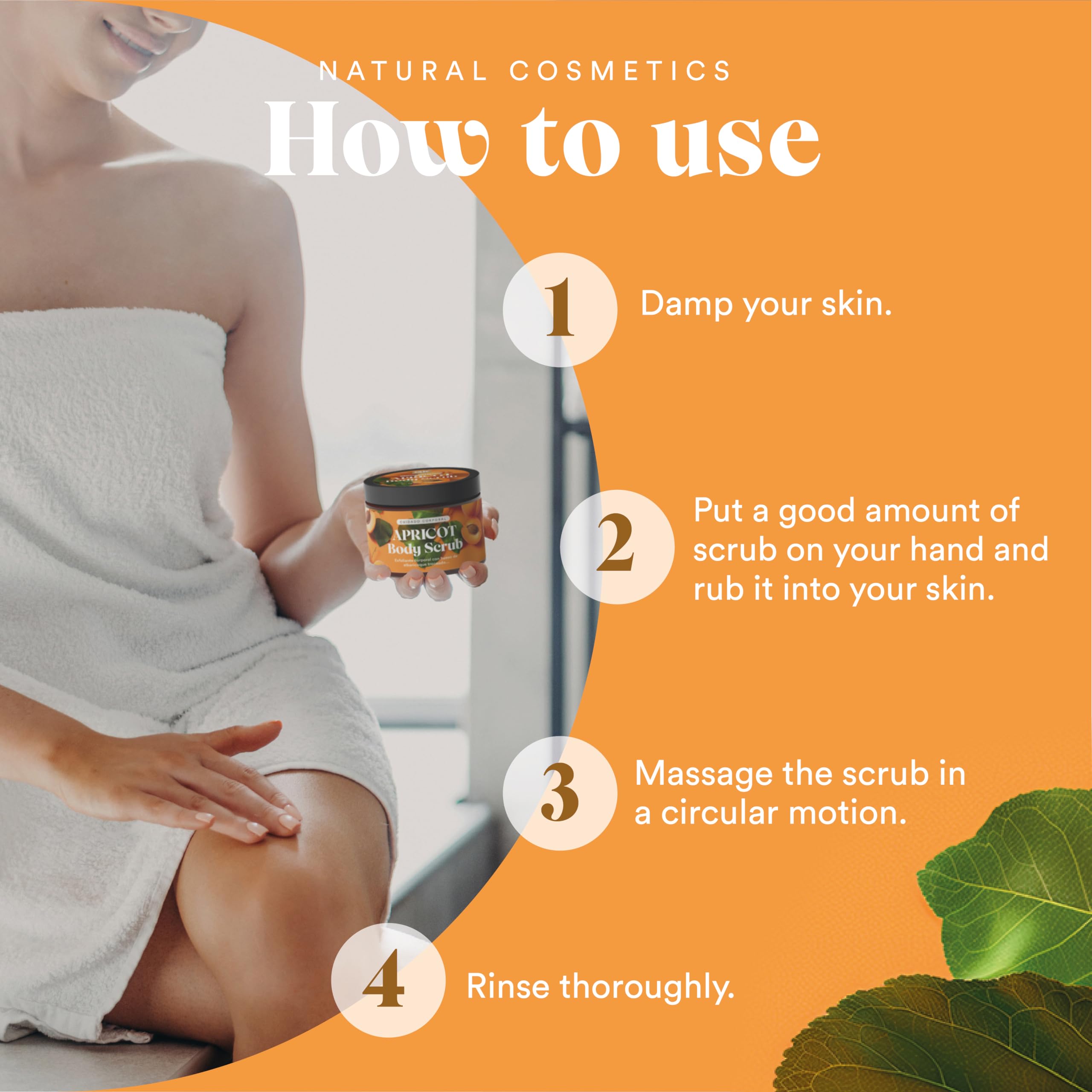 QKnatur Esfoliante Scrub Corpo Naturale con Nocciolo di Albicocca – Esfolia e Nutre la Pelle – Estratti di Azahar, Camomilla, Rosa e Amamelide – 300 ml