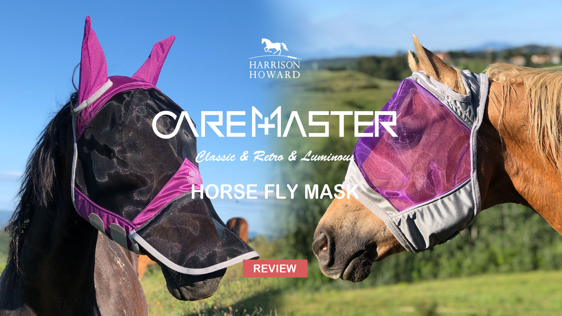 Maschera Anti Mosche Per Cavalli - Harrison Howard CareMaster Sky Blue - Foto 9