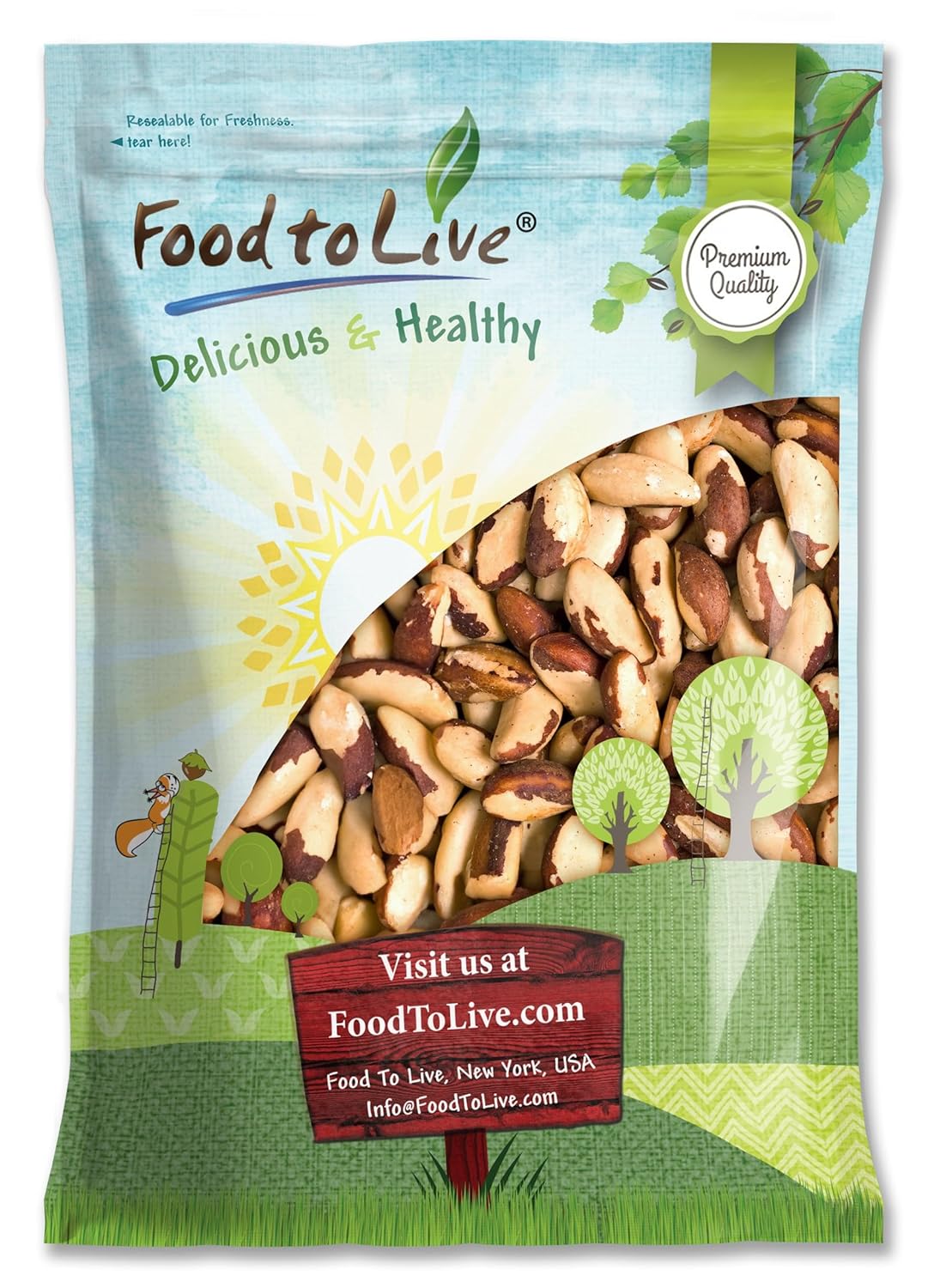 Food to Live – Raw Brazil Nuts, 12 Pound Non-GMO Verified, Raw, Whole, No Shell,Unsalted,Kosher,Vegan, Keto and Paleo Friendly,Good Source of Selenium, Low Sodium and Low Carb Food, Great Trail Mix