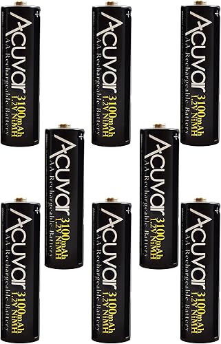 Miniatura 6 de 8 pilas recargables AAA Acuvar + cargador de batería Acuvar 3 en 1 para baterías doble AA, triple AAA y 9V