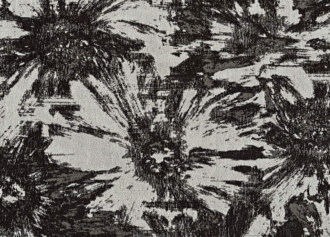 BIANCHERIAWEB Alfombra de salón de Terciopelo Antideslizante DIS Fior Di Loto Color Negro Suardi