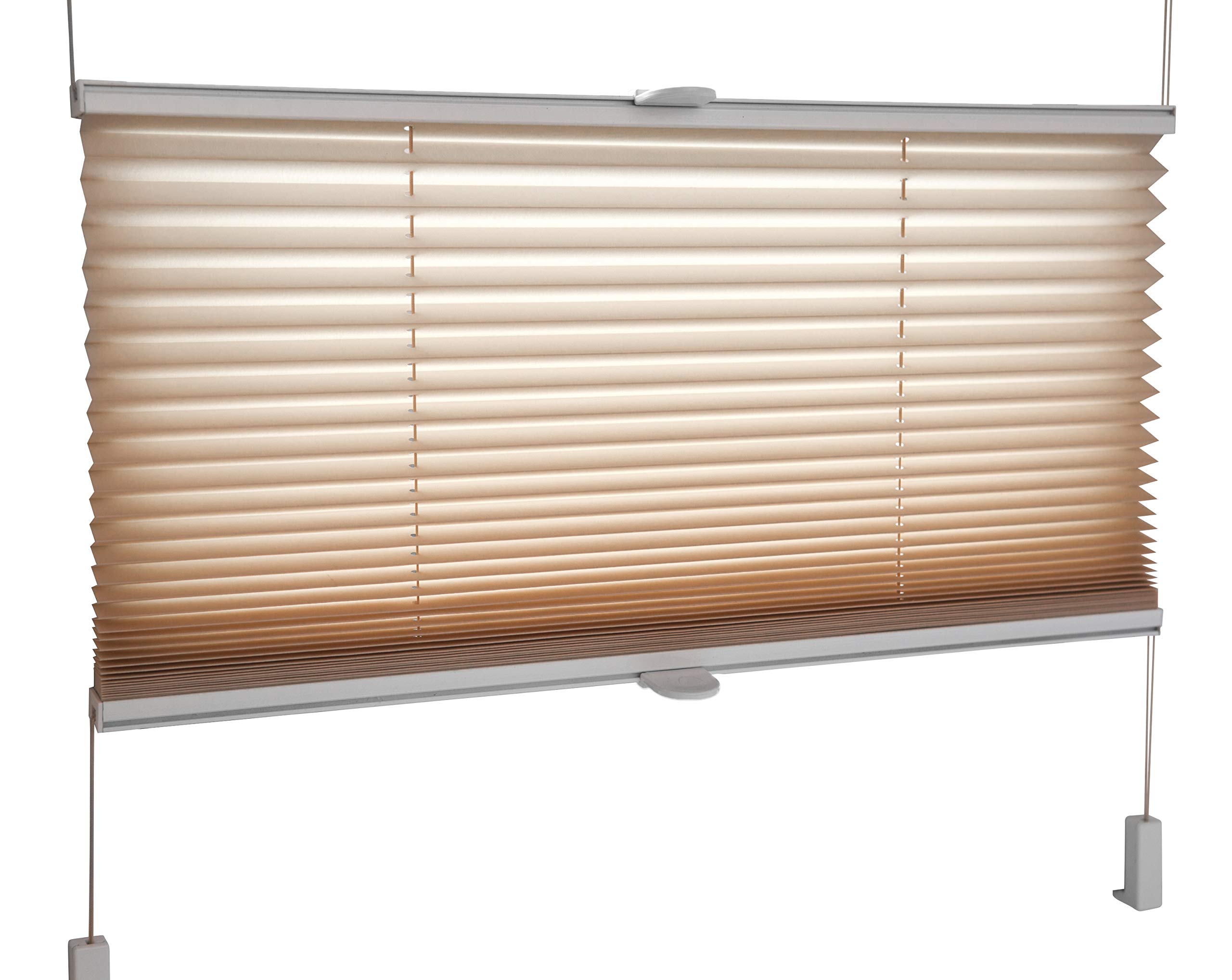 Tropik Home Pleated Blinds 18 Width Sizes, Easy Fit Install Plisse Conservatory Shades 200cm Drop (60cm Wide)