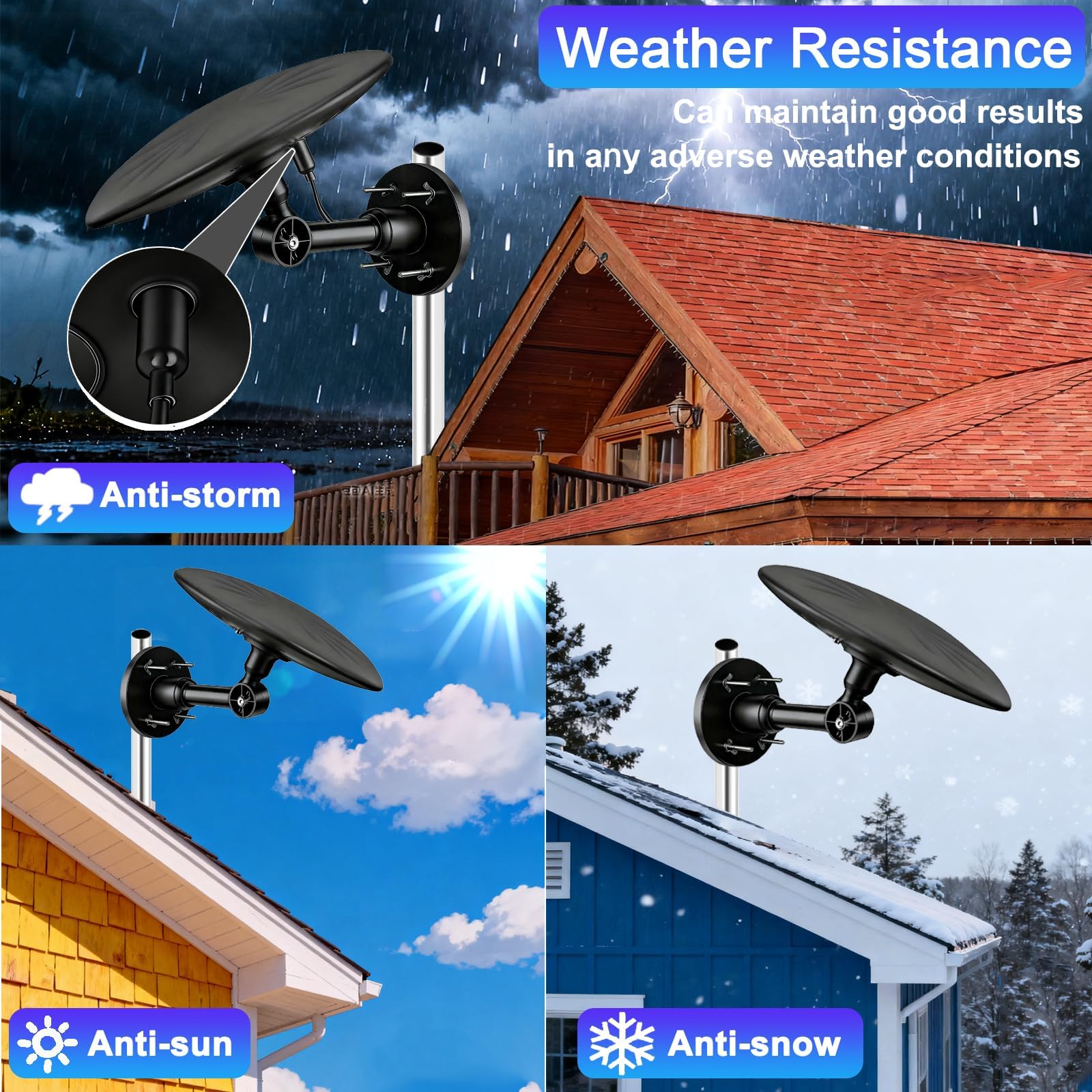 Antenne TV Exterieure Puissante HD 4K
