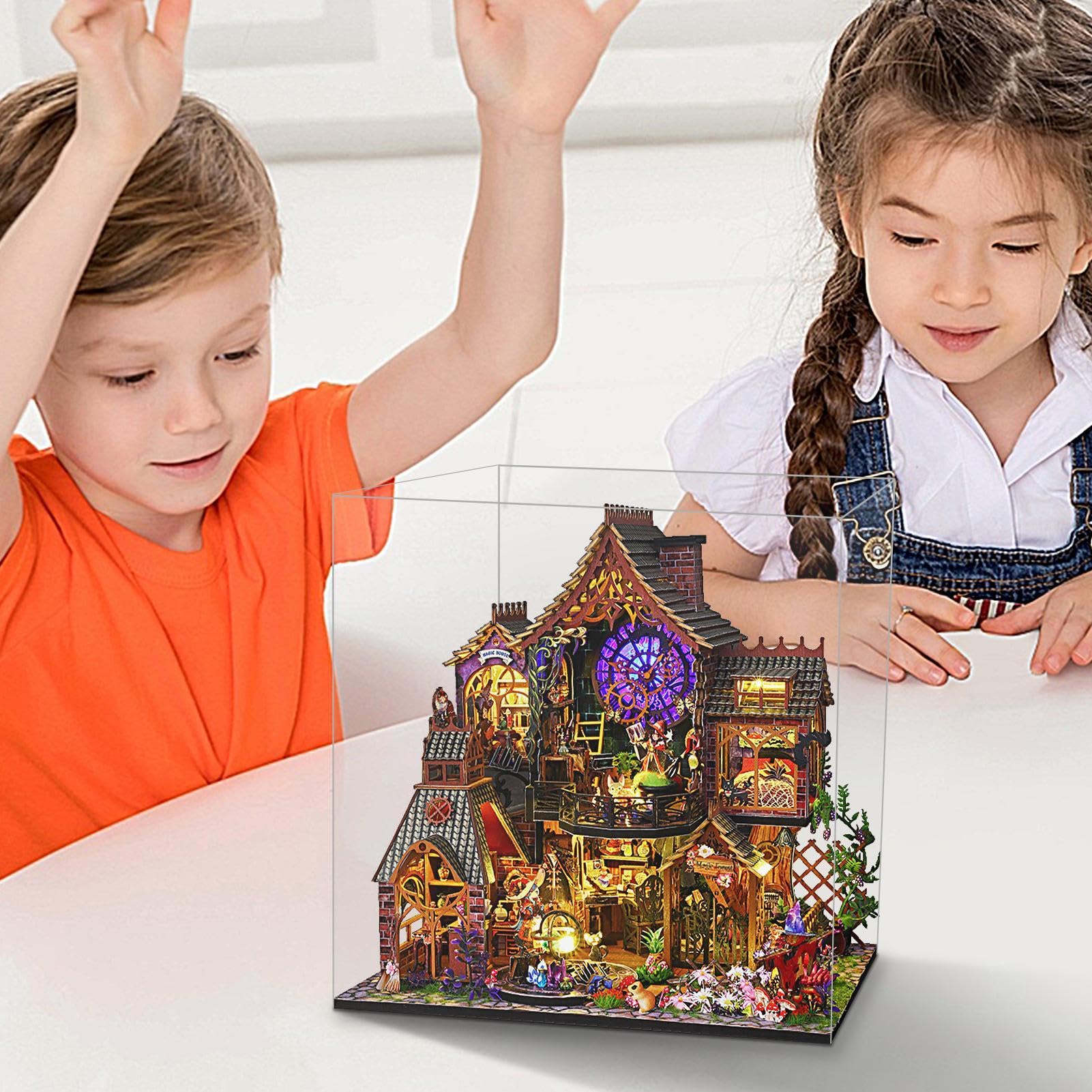 ミニチュア　ドールハウス　タイニーハウス　フィギュア　住宅模型　ミニチュアハウス Amazon | TuKIIE DIY ミニチュアドールハウスキット 1:24