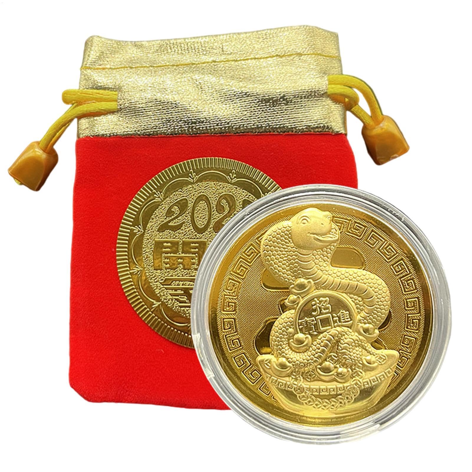 Amazon.co.jp: Lucky Coin 2025 Snake Year, Good Luck Souvenir Coin 