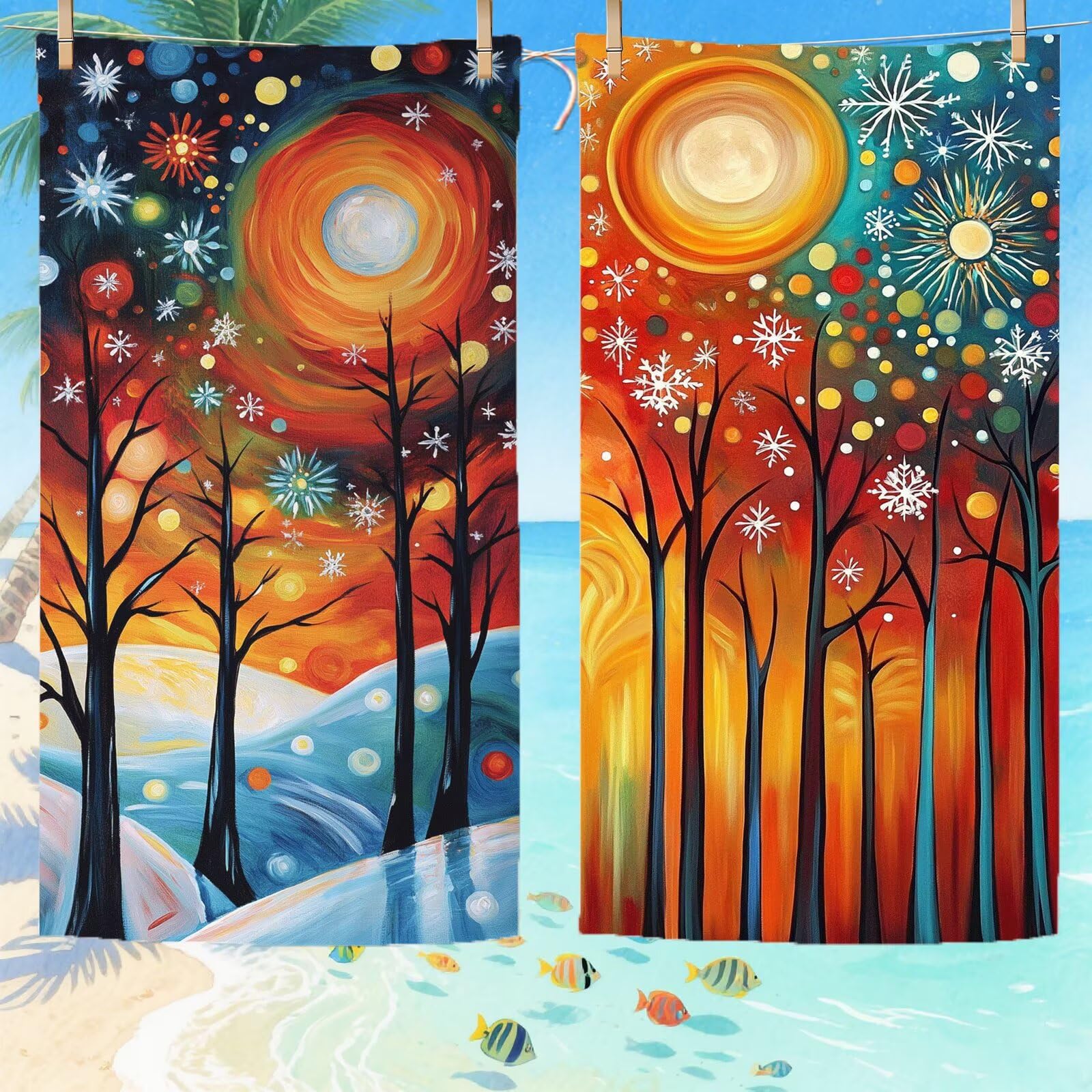 Strandtuch, Mikrofaser Handtuch, Strandtuch xxl 100x200 Sandbeständig, Schnell Trocknend Saunahandtuch Weiches, Absorbierend Kompaktes Badetuch Für Reise Urlaub Camping Strand Zubehör, Abstrakt B-16