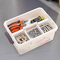 Vista 5 de Citylife - Contenedores de almacenamiento de plástico transparente de 17 cuartos de galón con bandeja extraíble, caja de cierre apilable con asa