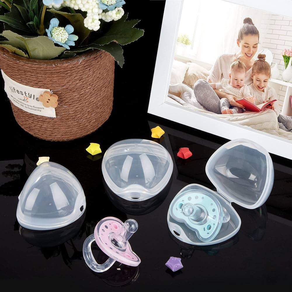 FNGZ Storage Containers 4 Pcs Baby Pacifier Box, Pacifier Pacifier