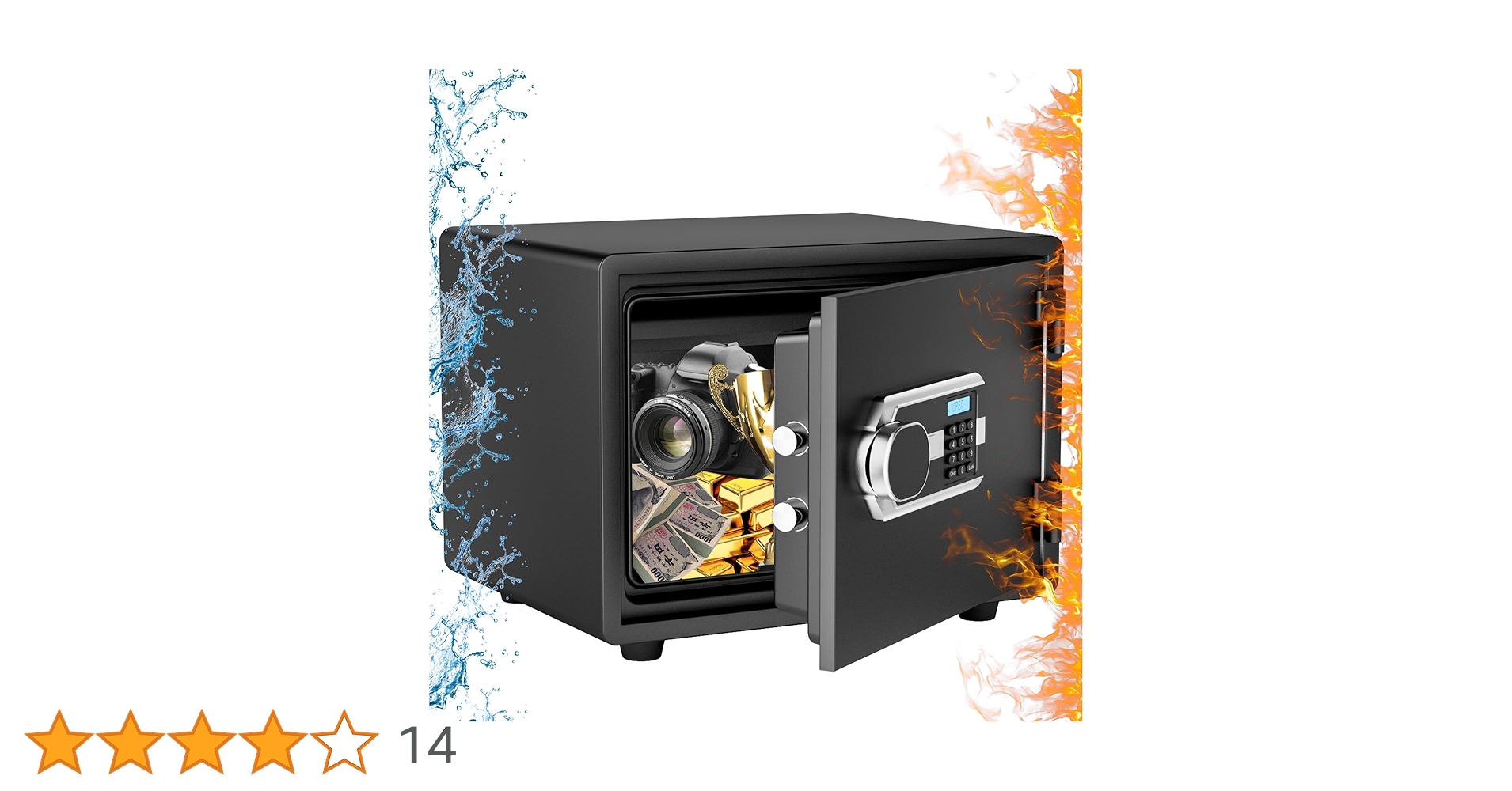 Amazon.co.jp: 耐火金庫 1時間 耐火 耐水 大型 超重量40KG 金庫