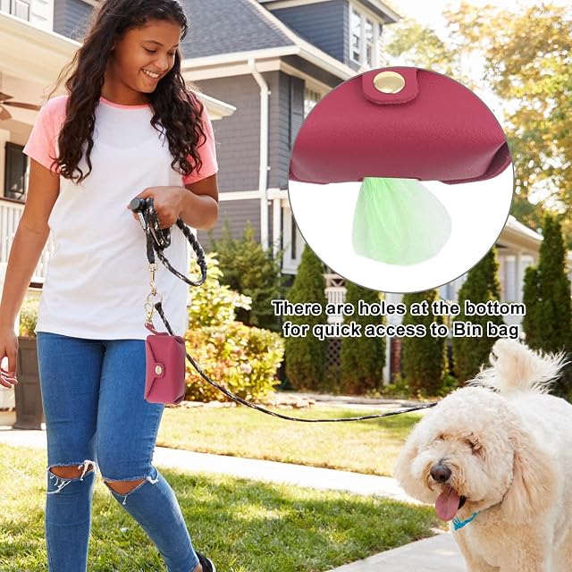Foto 2 de 8 de Dispensador de bolsas para caca de perro, porta bolsa para caca de perro con mosquetón