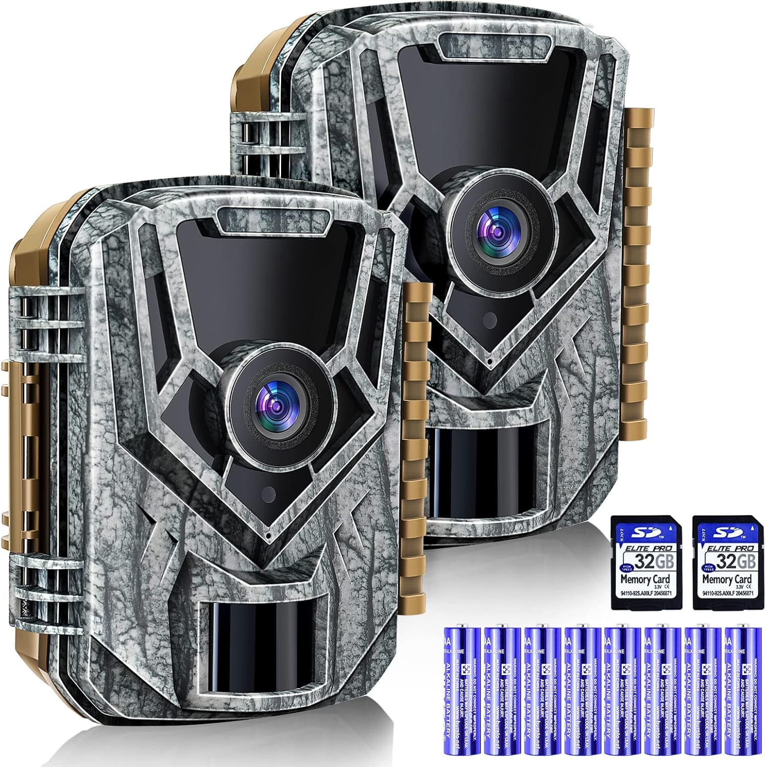 Punvoe 2 Pack Trail Camera 24MP 1080P Game Camera Motion