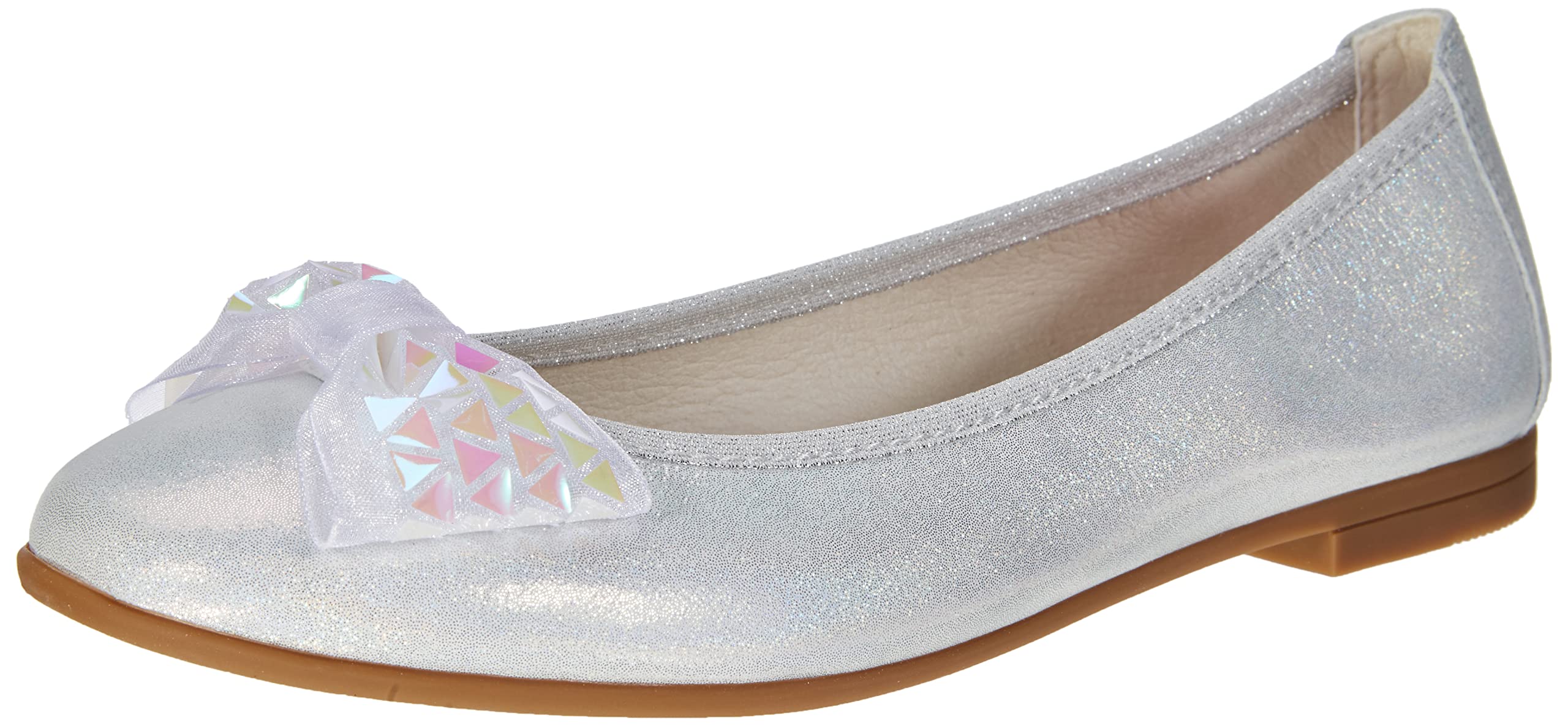 Pablosky Girls 864955 Ballet Flats, White, 6 UK