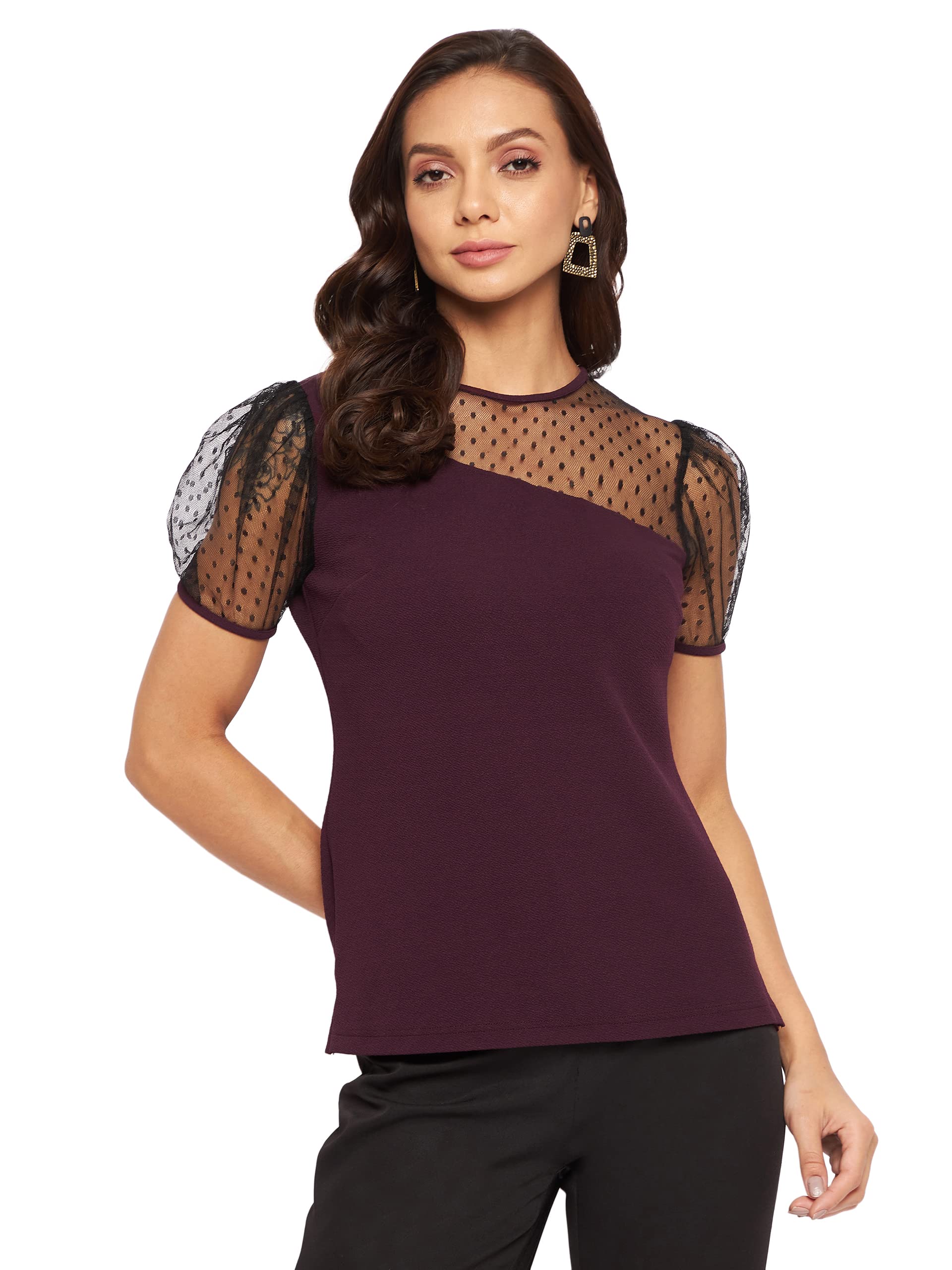 Women's Solid Relaxed Fit Top-image-30