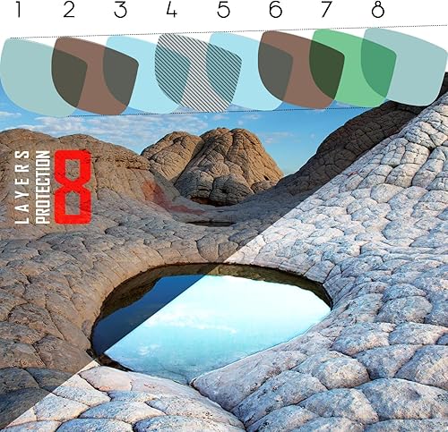 Miniatura 4 de OOWLIT Lentes de repuesto compatibles con Oakley Turbine OO9263 2.559 in Sunglass