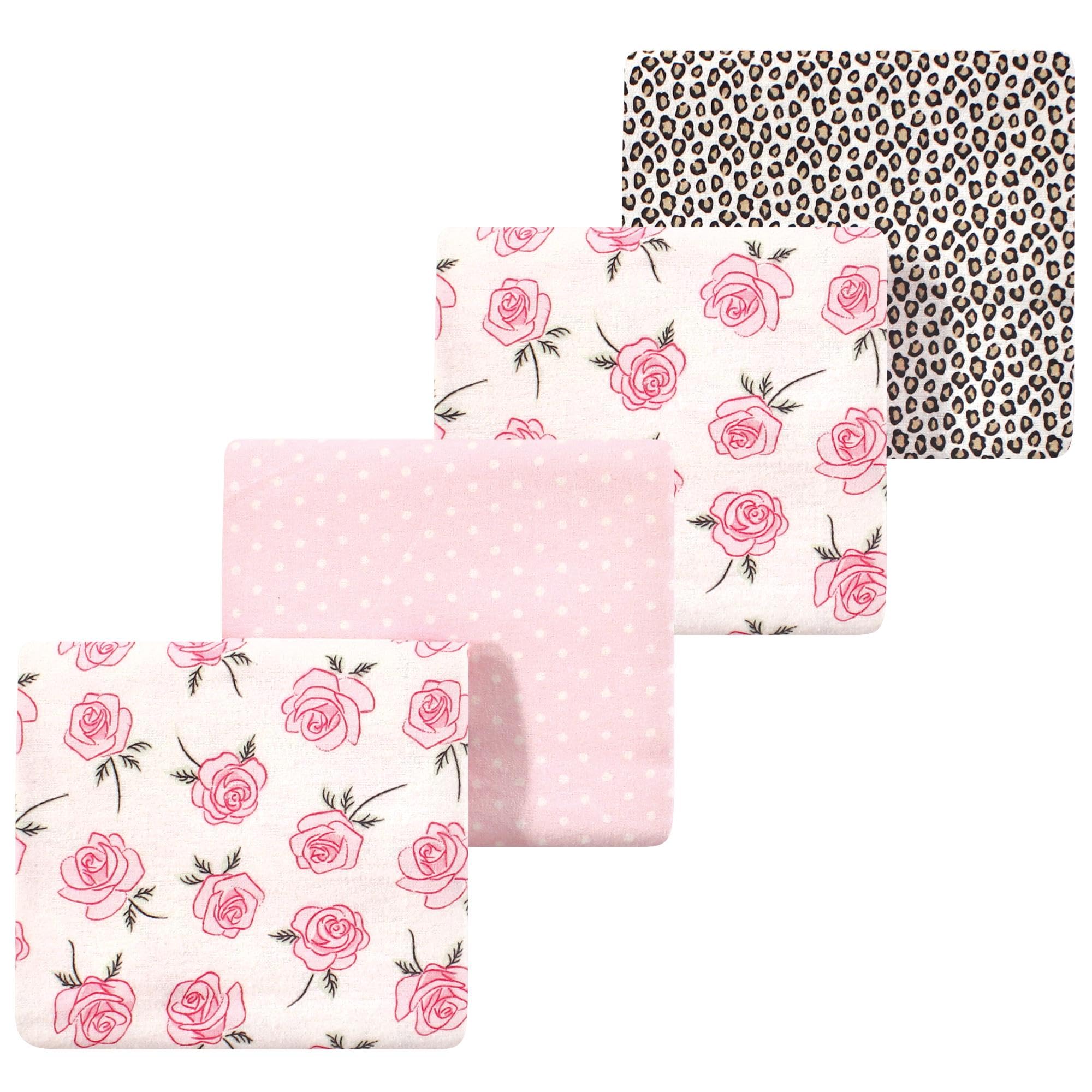 Luvable Friends Little Treasure Flannel Receiving Blankets 4pk