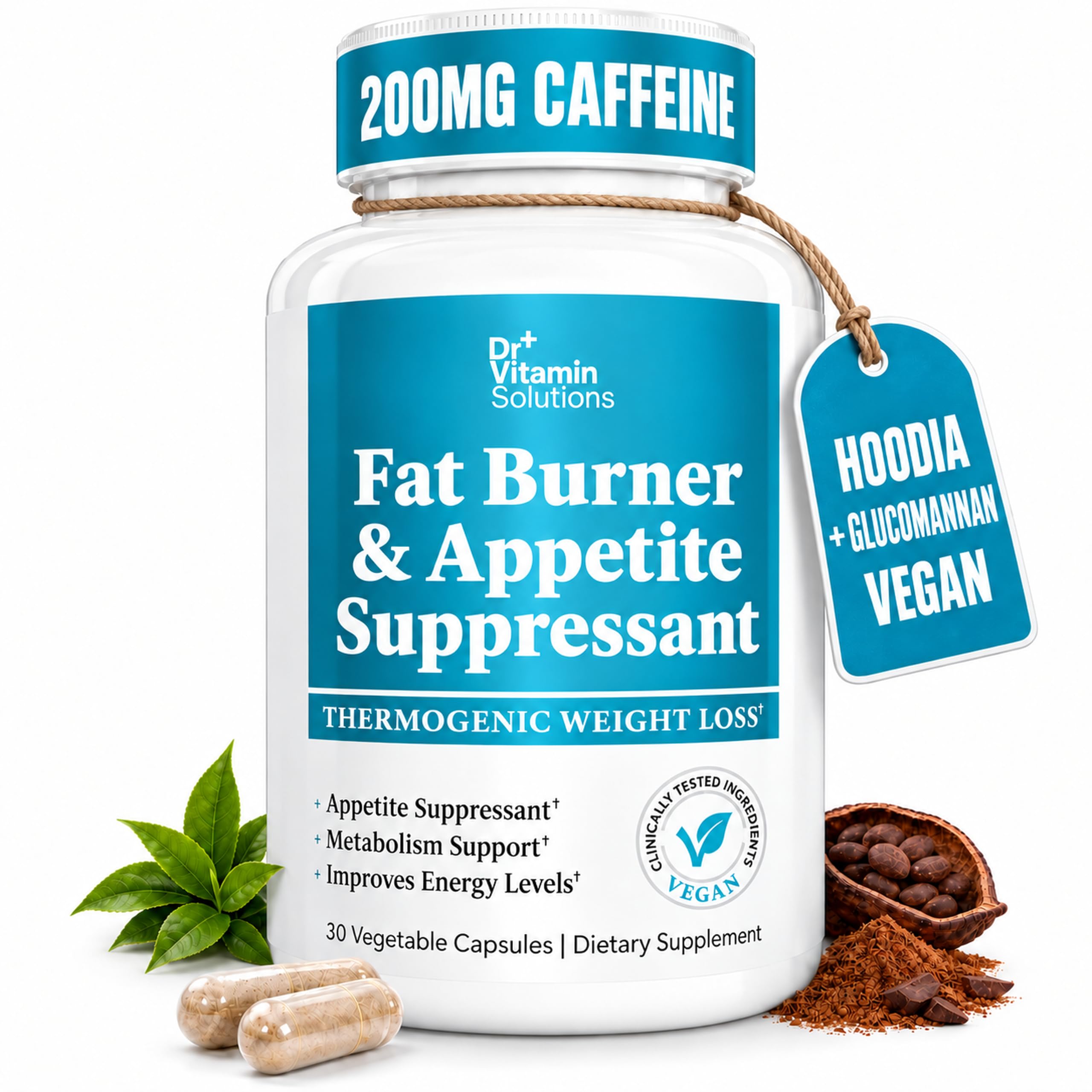Fat Burner for Women and Men - Thermogenic Appetite Suppressant, Diet Aid 30 Count