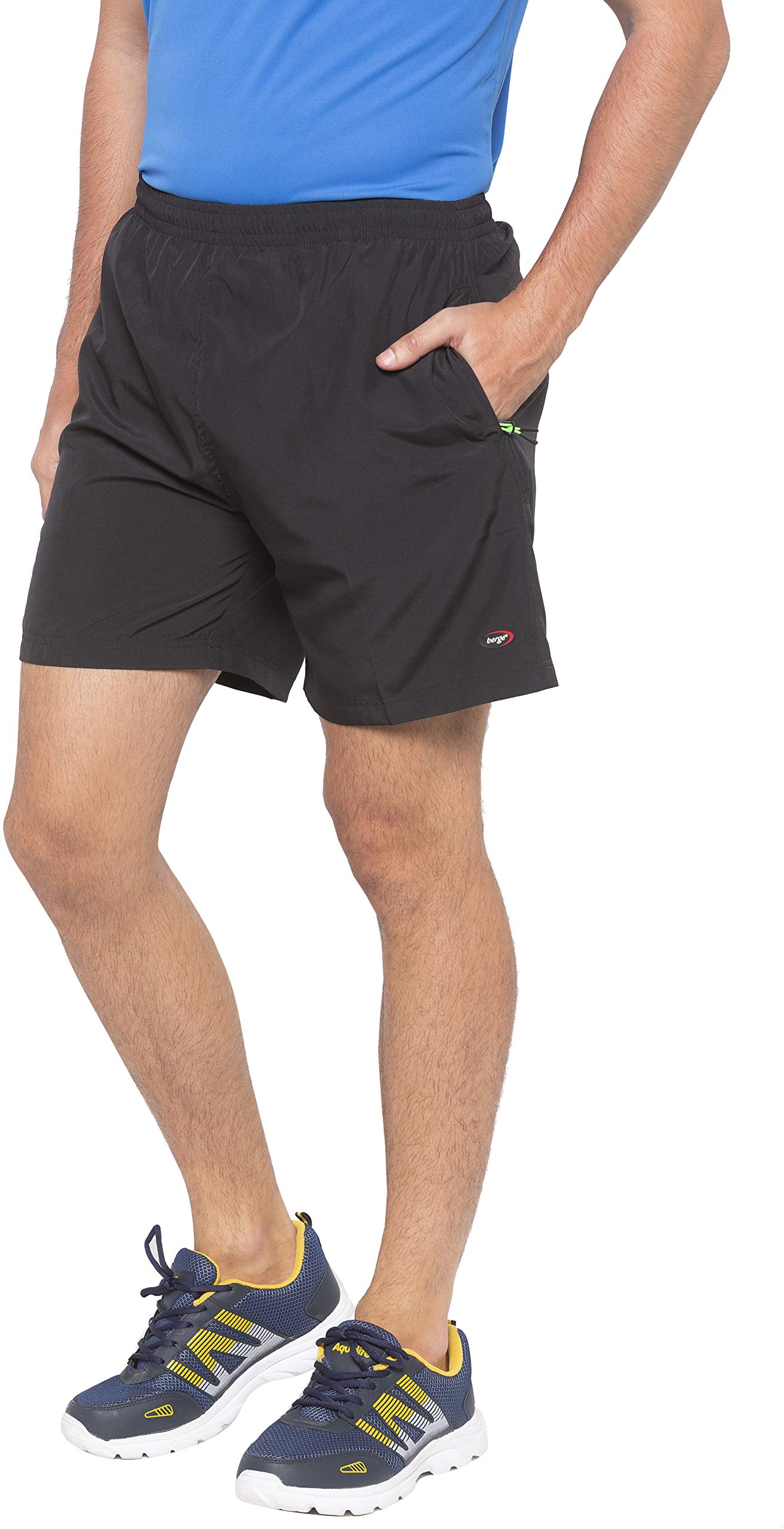 berge' Men Polyester Sports Wear Breathable Shorts with Branded Zipped Pockets for Running Sport Workout-image-20