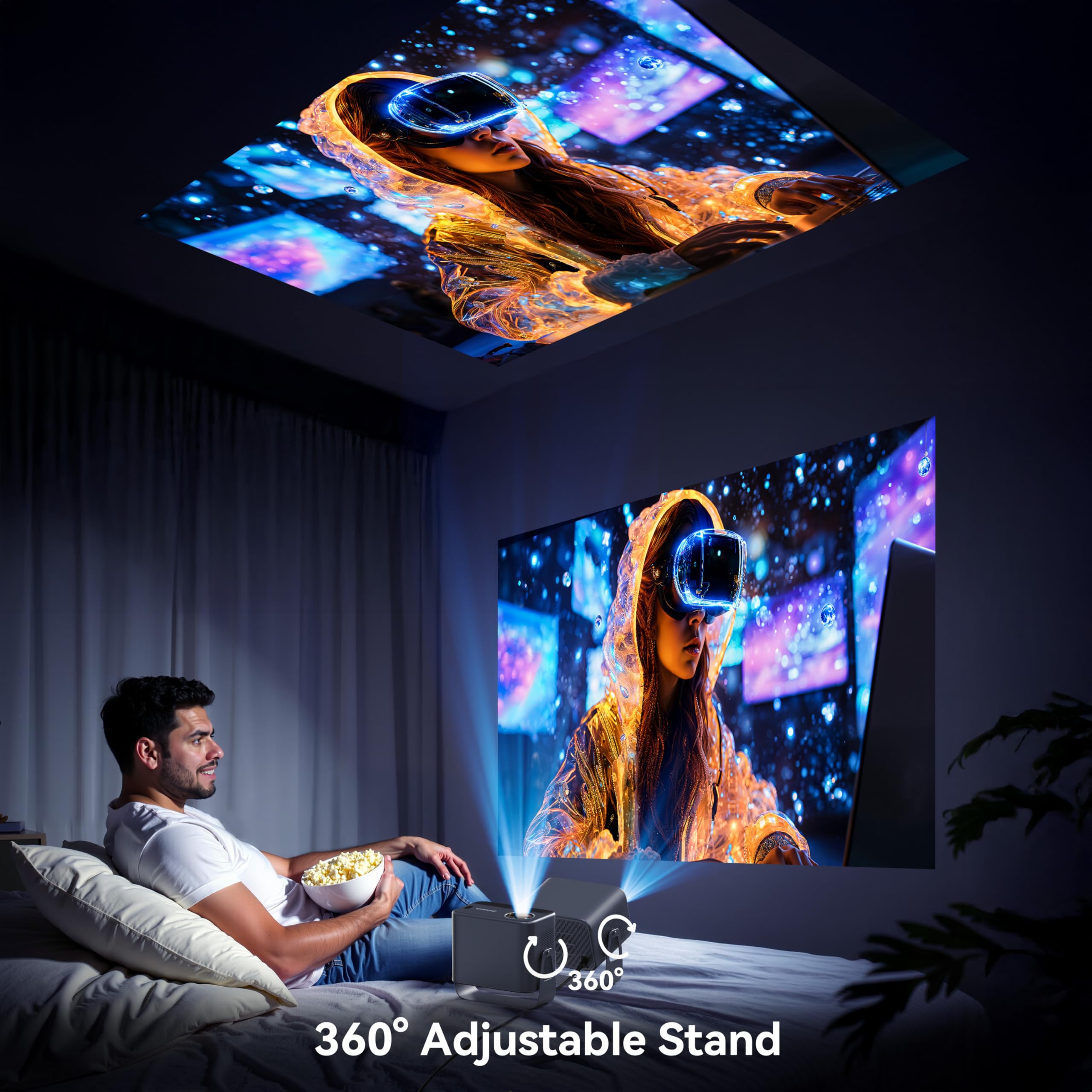 Amazon.co.jp: Polocshプロジェクター、ネイティブ1080P