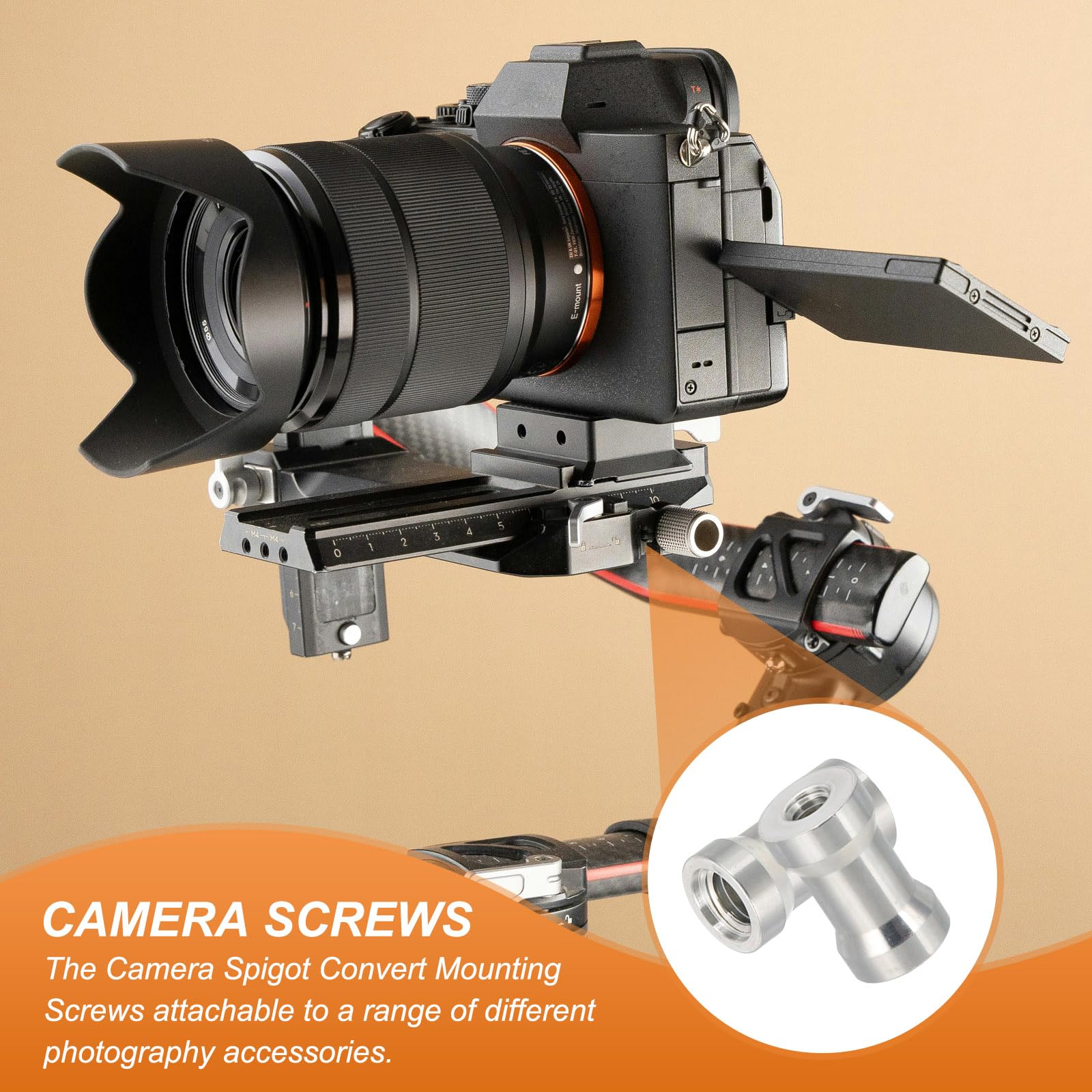 PATIKIL Konwerter śrubowy do aparatu fotograficznego 1/4" na 3/8" żeński na żeński, 3 sztuki w zestawie adapter do statywu, trzpień wrzecionowy do stojaka, adapter do lampy Cold Shoe, głowica kulowa