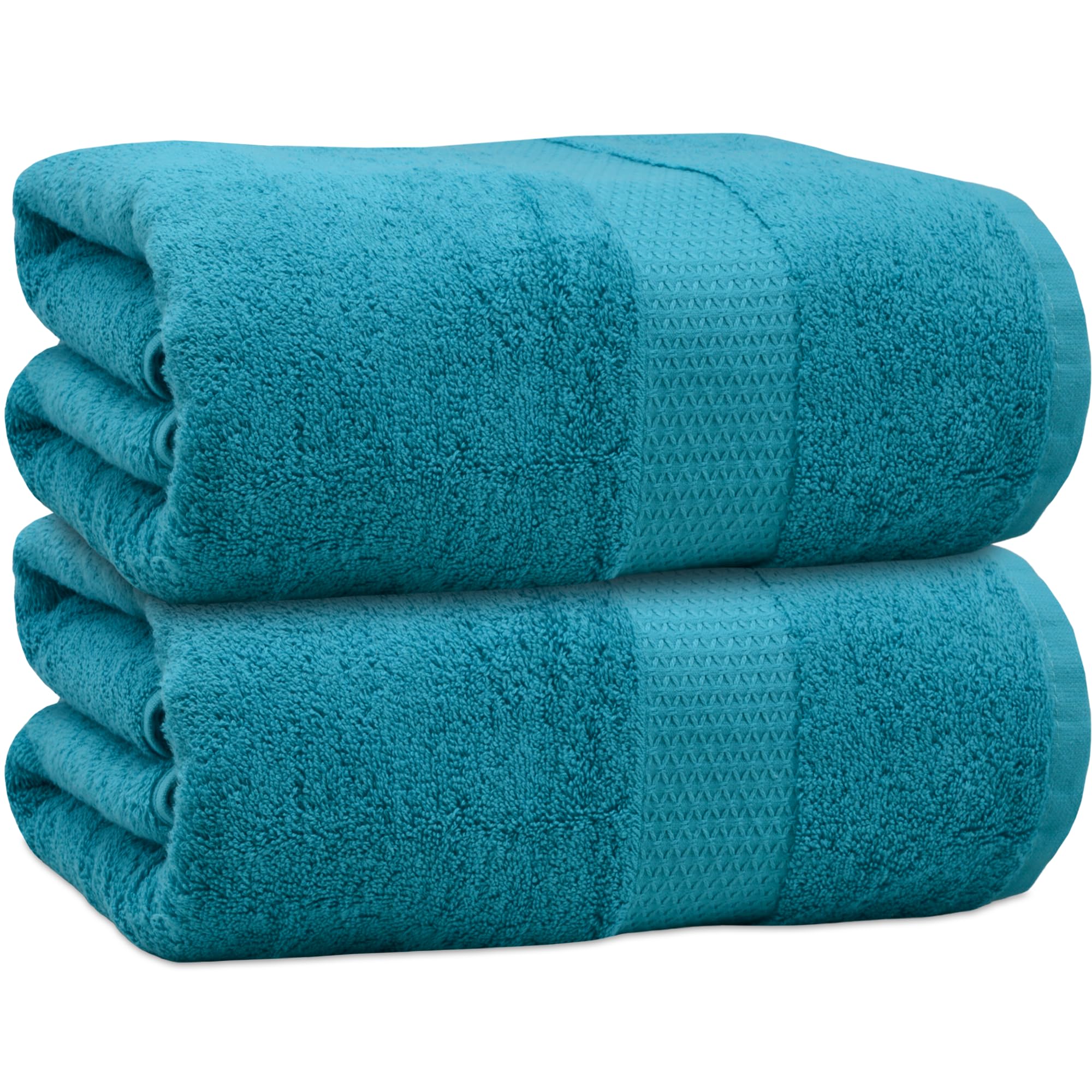 Towelogy 2-Piece Bath Towel Set – 100% Combed Cotton Ultra Soft, Quick-Dry, Highly Absorbent | Hotel & Spa Quality (Teal, Bath Towels (70x125cm))