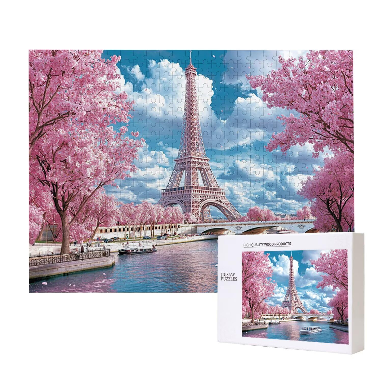 Puzzle in Legno per Adulti 1500 Pezzi | Torre Eiffel| Giocattoli Educativi | Puzzle Adulti E Famiglie Decor | Dimensione Di 87x57cm | Regalo Adultis | Regali Natale (Formato: 34.8x22.8in) o-2