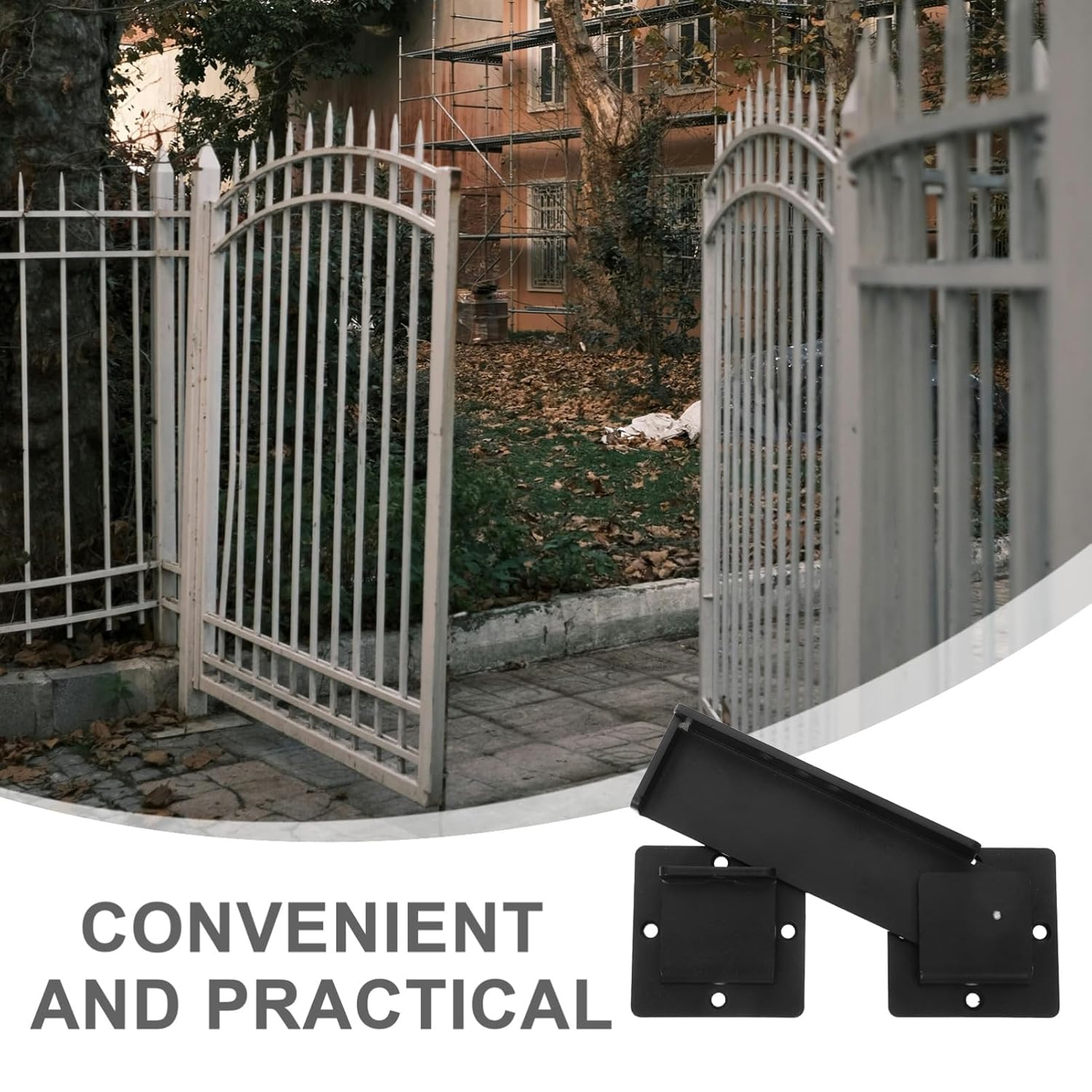 Heavy Duty Adjustable Flip Gate Latch Lock with Padlock Hole Durable Door Latch for Outdoor Wooden Fence Sliding and Swing Barn Doors Easy Installation for Shed and Garage