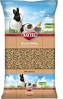 Kaytee Wood Pellets Pet Bird & Small Animal Litter for Ferrets, Guinea Pigs, Rats, Chinchillas, Hamsters, Gerbils, Rabbits, Mice, Hedgehogs and Dwarf Hamsters, 4.9 Liter, 8 Pound Bag