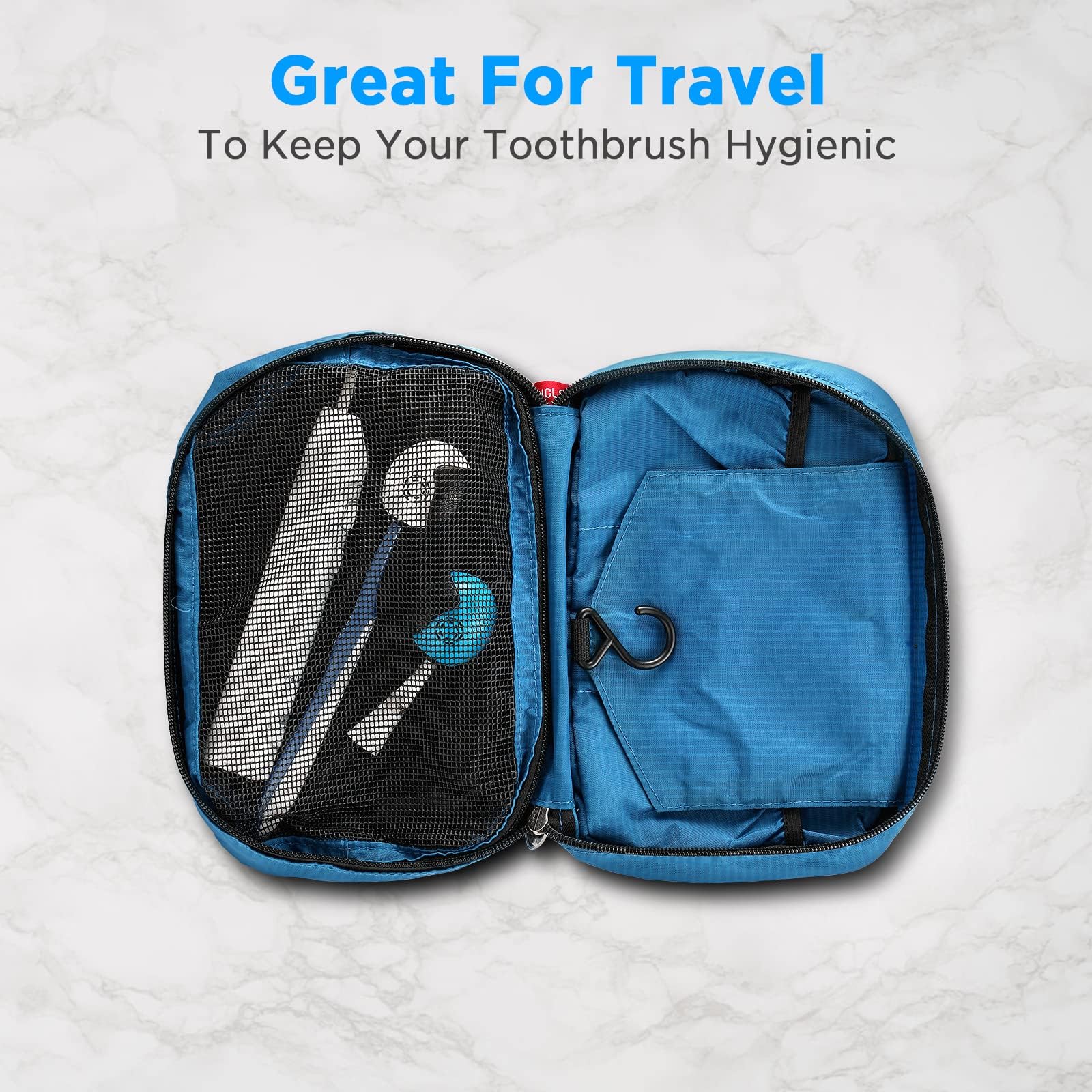 Frekare Tapas para Cepillo de Dientes para Casco, se Adapta a la mayoría de cepillos de Dientes manuales y eléctricos, 4 Unidades (Blanco, Negro, Azul, Rojo)