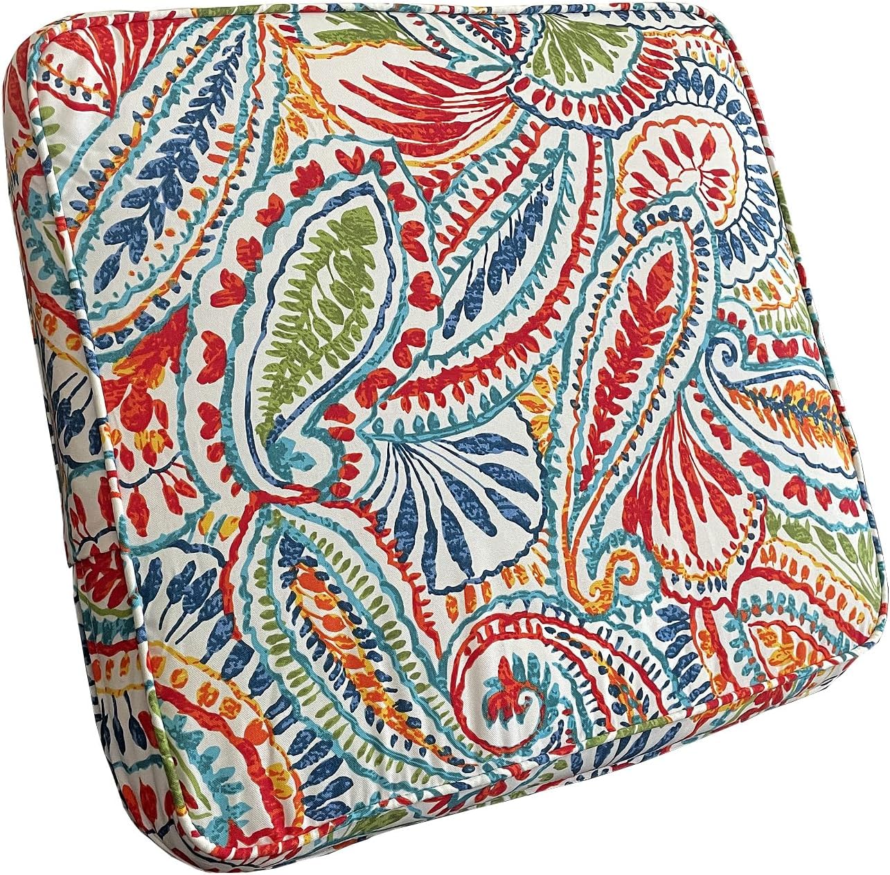 BELLRINO Outdoor Waterproof Patio Cushion Covers 22" X 20" X 4" Set of 4 Replacement Slipcovers Decorative Cushion Cover for Chair Seat Garden Bench Porch Couch P010-22X20X4-4PC Cover ONLY