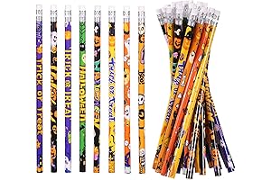 24 Pcs Halloween Pencils, Wicked Halloween Fun for Party Favors, Bulk Variety Pack for Kids