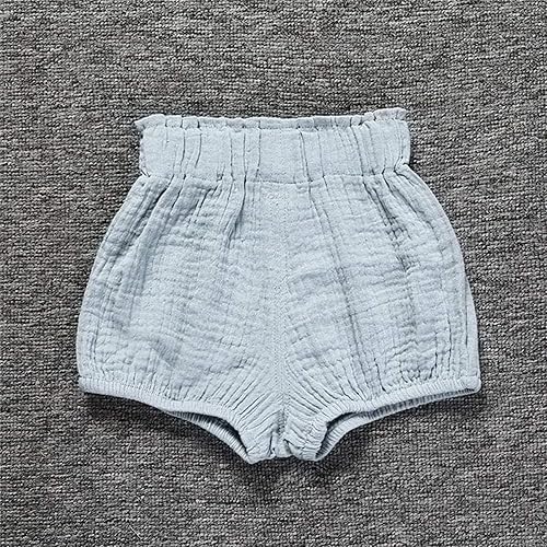 Miniatura 4 de Conjunto de 3 piezas de pantalones cortos para recién nacidos, para bebés, niñas y niños, mezcla de lino y algodón, lindos pantalones cortos