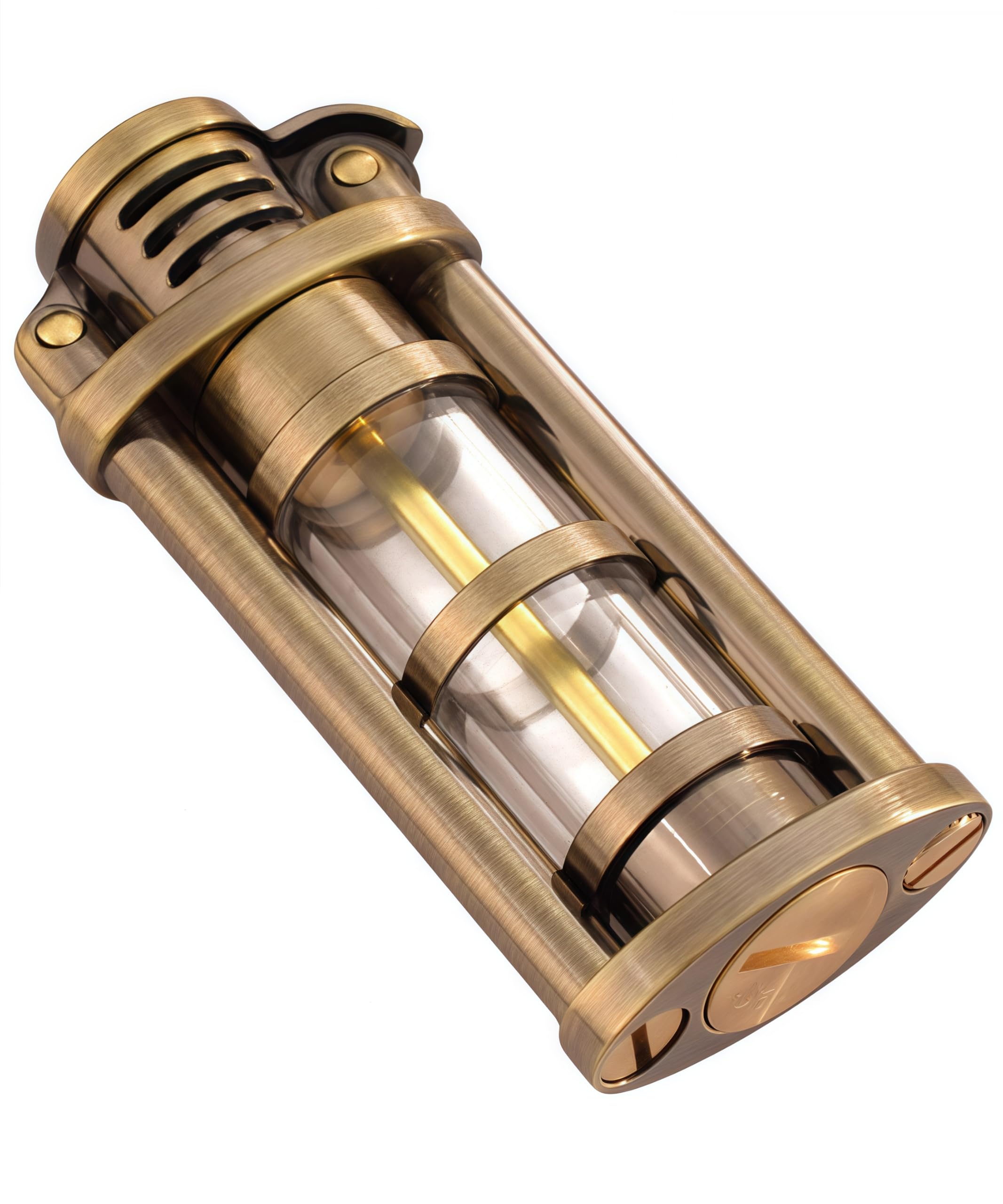 Metritcook Bronze Vintage Kerosene Lighter Windproof Trench Lighter Fluid Refillable Cool Classic Kerosene Lighters Antique (Bronze)
