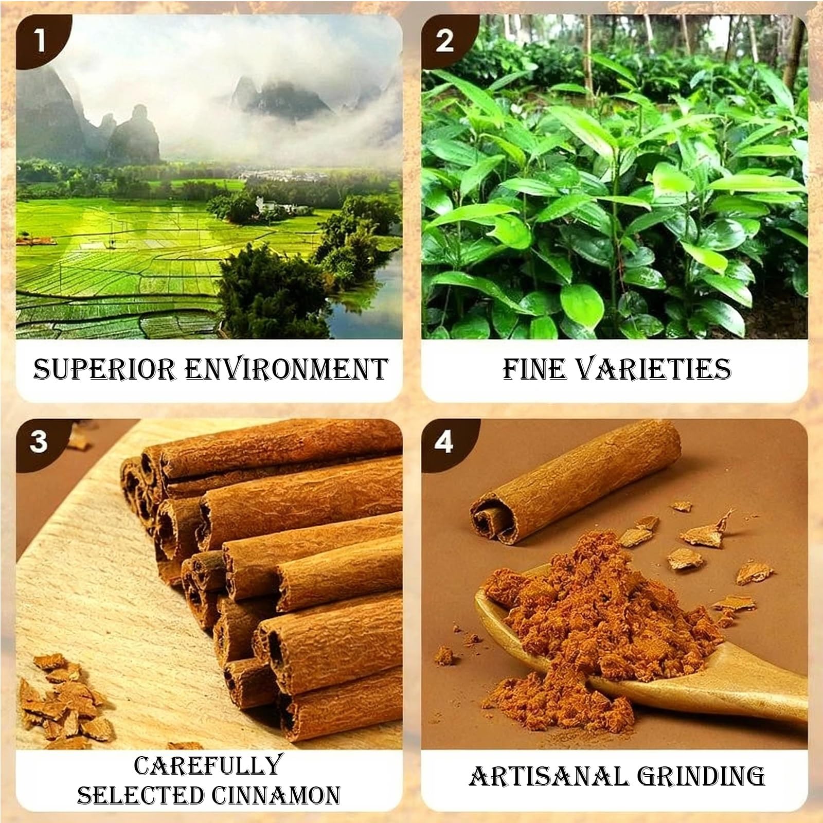 2.8 Onzas, Canela en Polvo Orgánica Sin OMG, de Primera Calidad, Sin Gluten, Perfecta para Postres, Té Caliente, Sidra, Condimentos para Carne y Más.