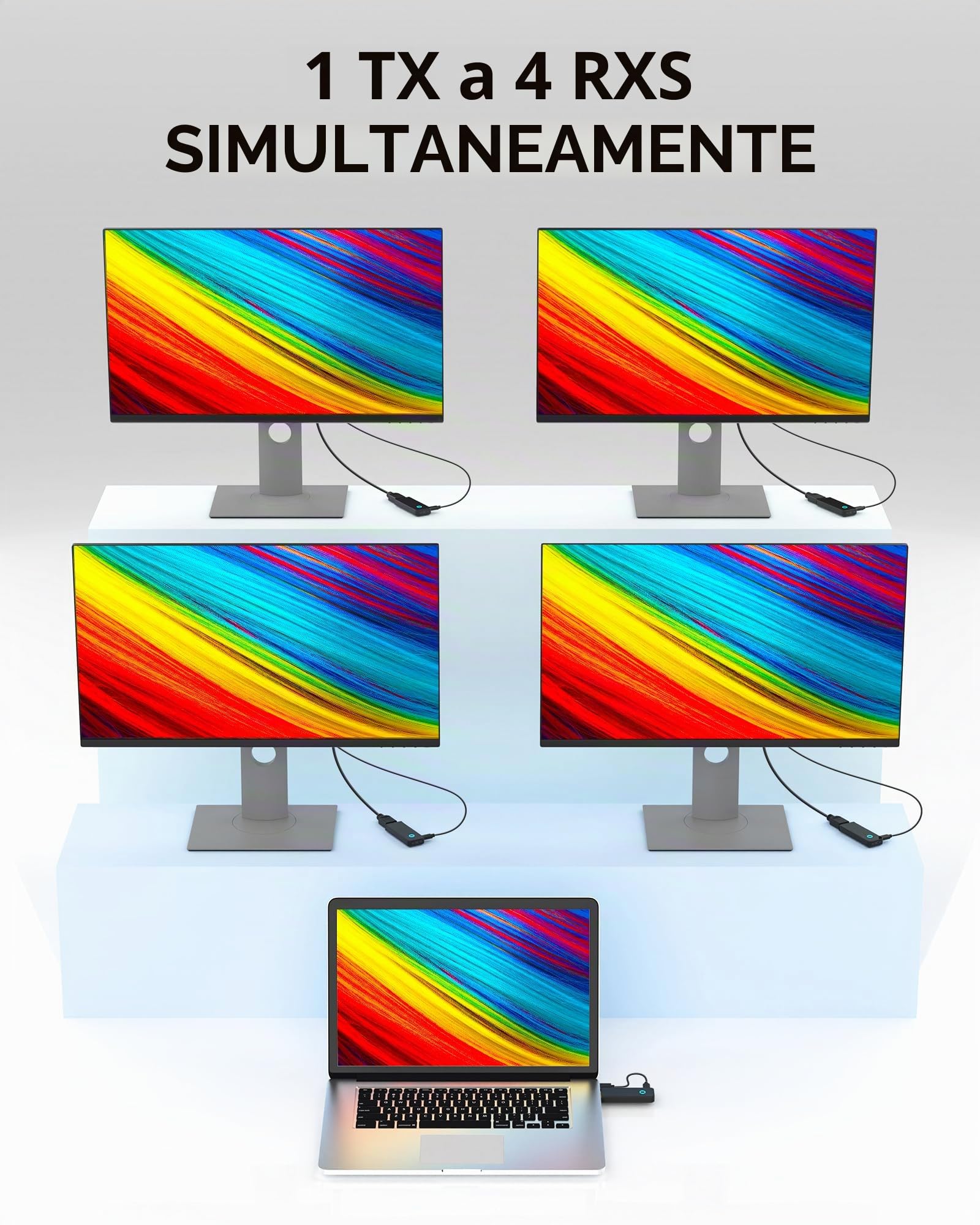 Trasmettitore e ricevitore HDMI wireless – 4K Decoding 1080P 60HZ Output, Dual Band 2.4/5GHz, 98FT, Streaming Video Audio da laptop, PC, STB, Camera a TV, proiettore, monitor (nero)