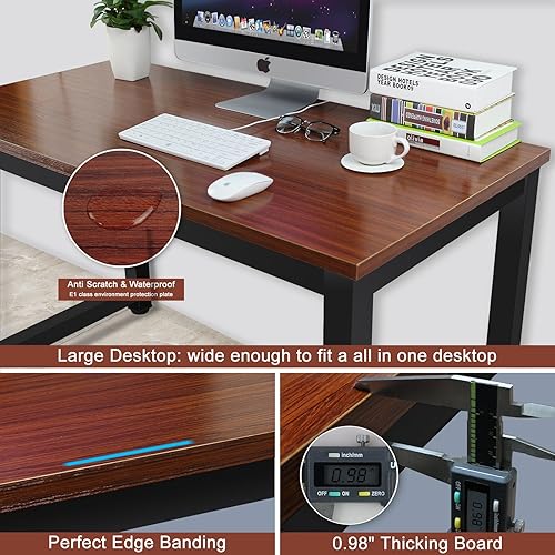 Miniatura 174 de Tribesigns - Escritorio para computadora, escritorio de oficina grande de 63 pulgadas, mesa de estudio, estación de trabajo para oficina en casa,