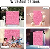 Vista 9 de FAIRYPAGODA - Paneles de pared de flores artificiales, 10 unidades, decoración de pared floral de seda con diseño de cuadrícula hueca para bodas