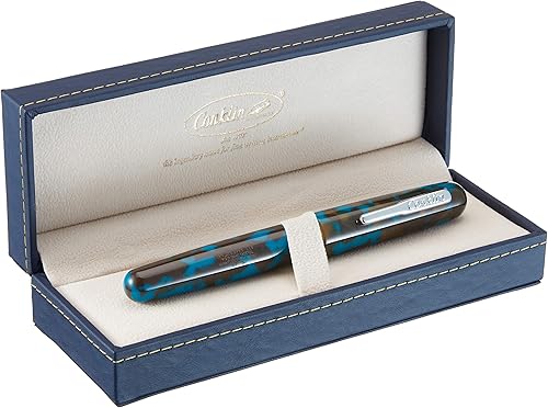 Miniatura 3 de Conklin Pluma estilográfica All American en turquesa suroeste, punta flexible, diseño flexible y artesanía superior, regalo ideal para entusiastas