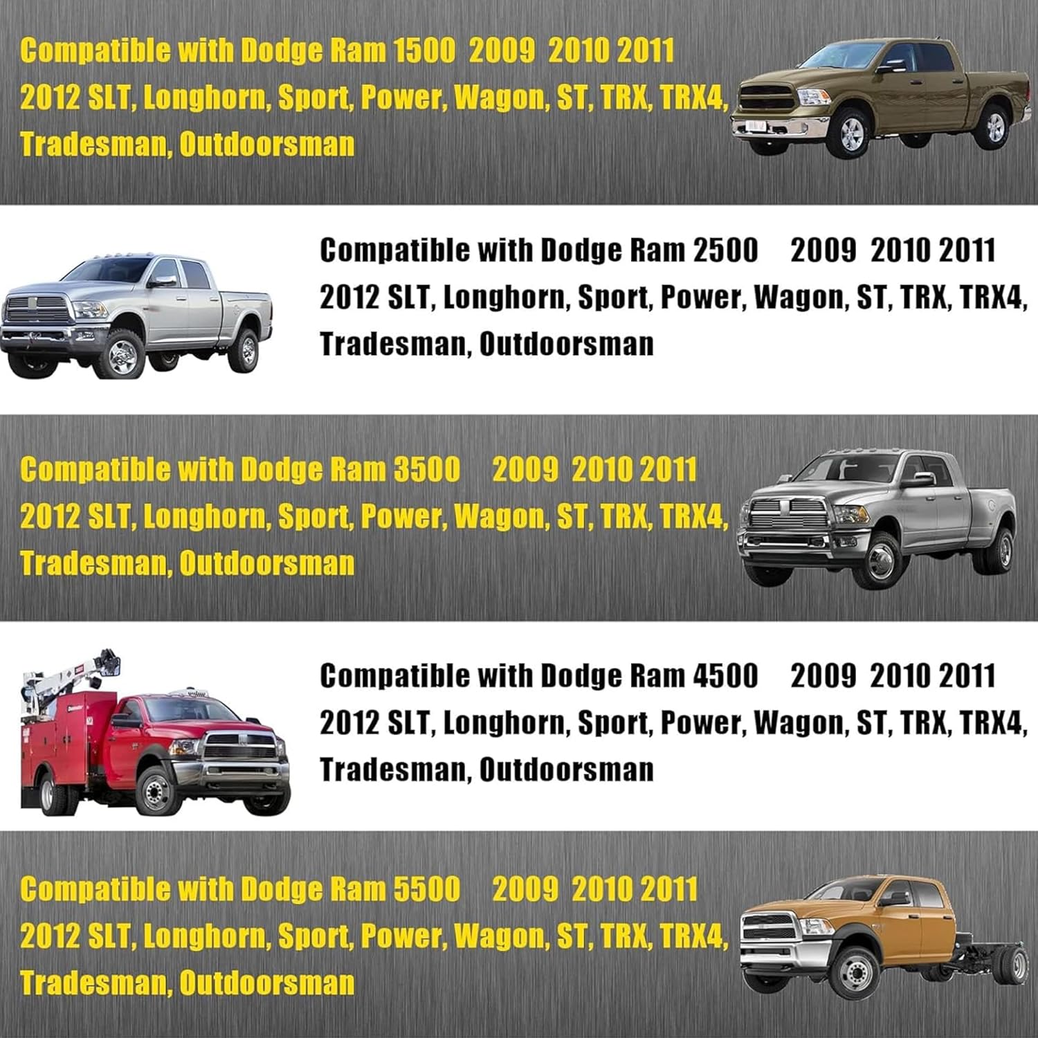 GXARTS Driver Side Bottom Cloth Replacement Seat Cover Gray Compatible with Dodge Ram 1500 2500 3500 4500 5500 2009 2010 2011 2012