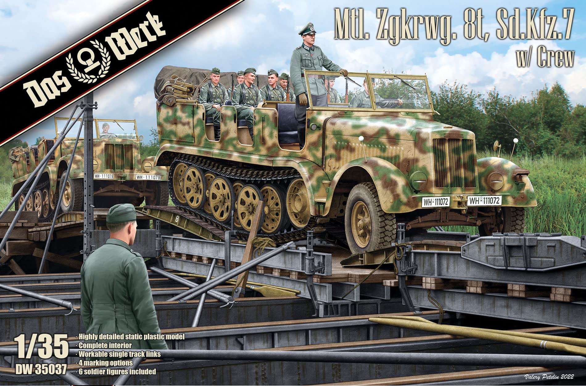 Das Werk 35037 Mtl. Zgkrwg. 8t Sd.Kfz.7 Half Track w/Crew 1:35 Model Kit