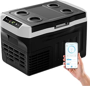 EUHOMY 21L Kompressor Kühlbox, -20 °C bis 20 °C, 12/24V DC und 220–240V AC, mit App-Steuerung